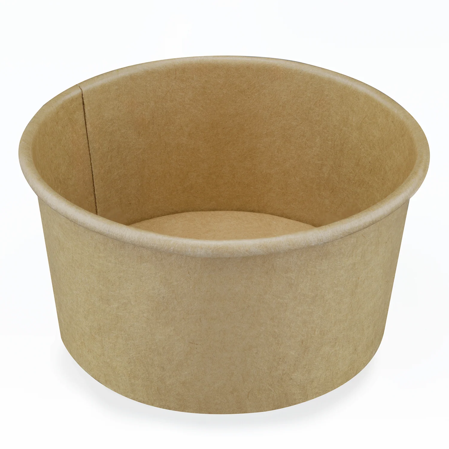 [500 ct] 6 oz Gourmet Paper Food Container | Kraft | 96 mm - Image 2