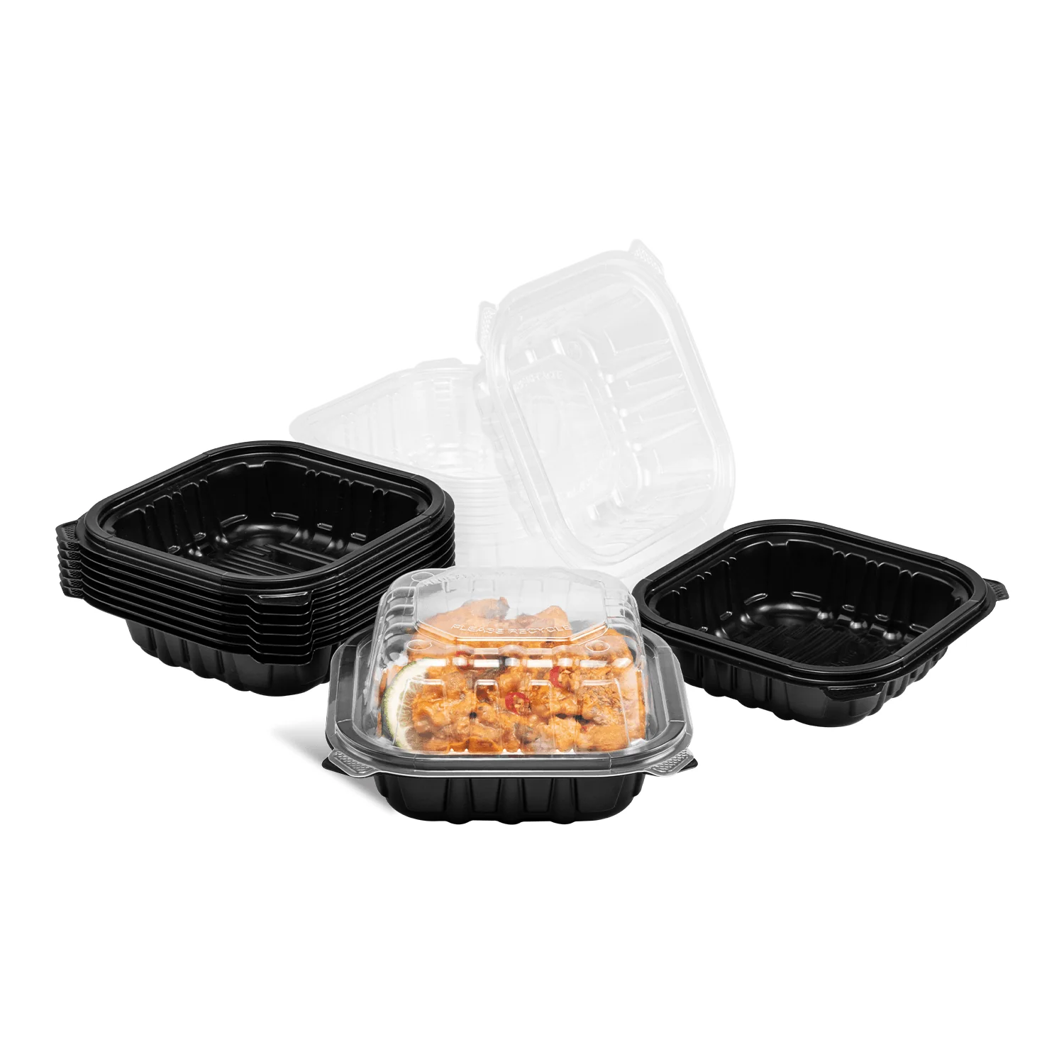 [300 ct] 6" x 6" Premium PP Hinged Container - Image 2