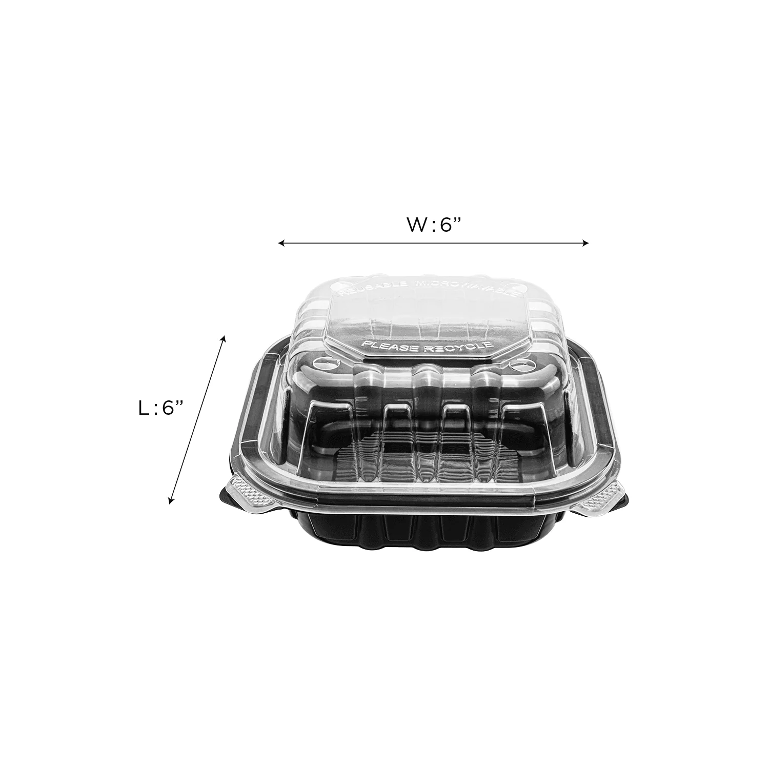 [300 ct] 6" x 6" Premium PP Hinged Container - Image 6