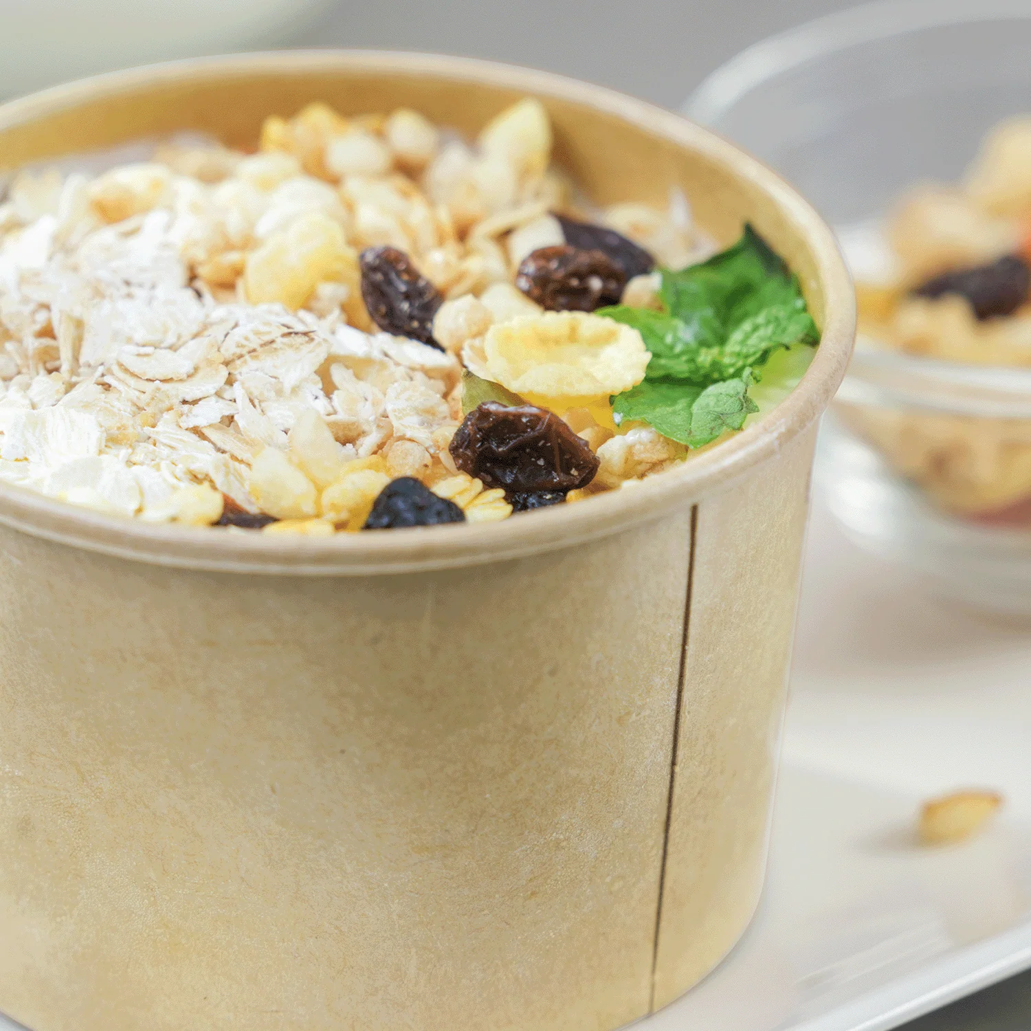 [1,000 ct] 8 oz Gourmet Paper Food Container | Kraft | 96 mm - Image 3