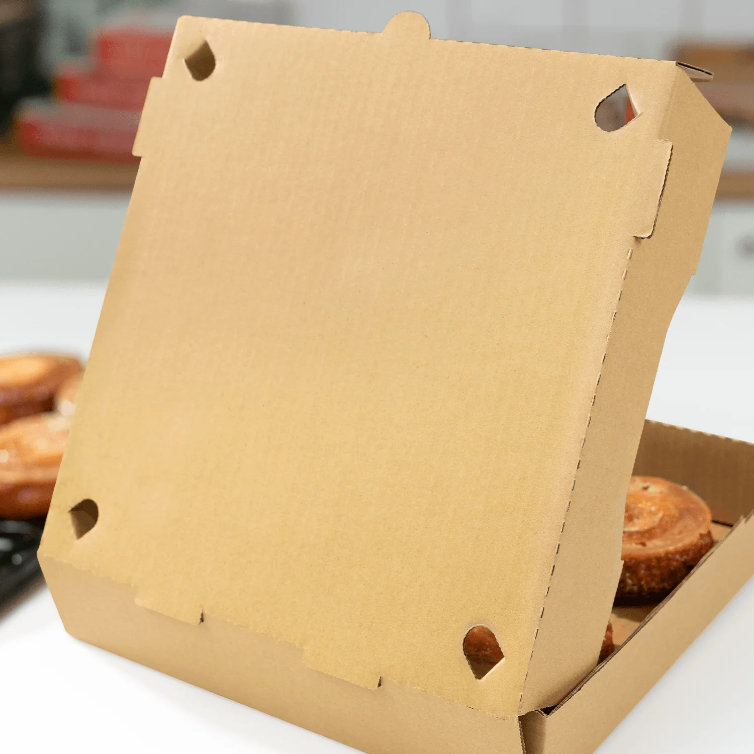 [50 ct] Corrugated Pizza Box, 10''x10''x2'', Kraft - Image 4