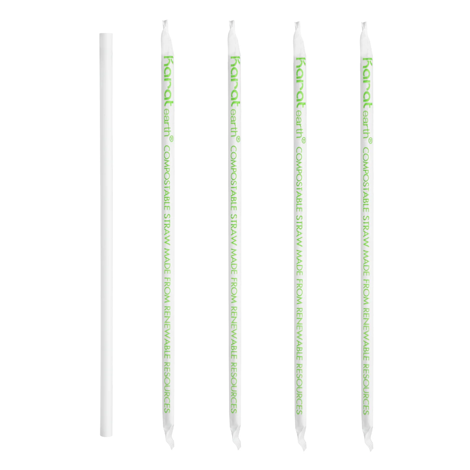 Karat Earth 10.25" PLA Giant Paper Wrapped Straw (8mm), Wihte - 1,200 pcs - Image 6