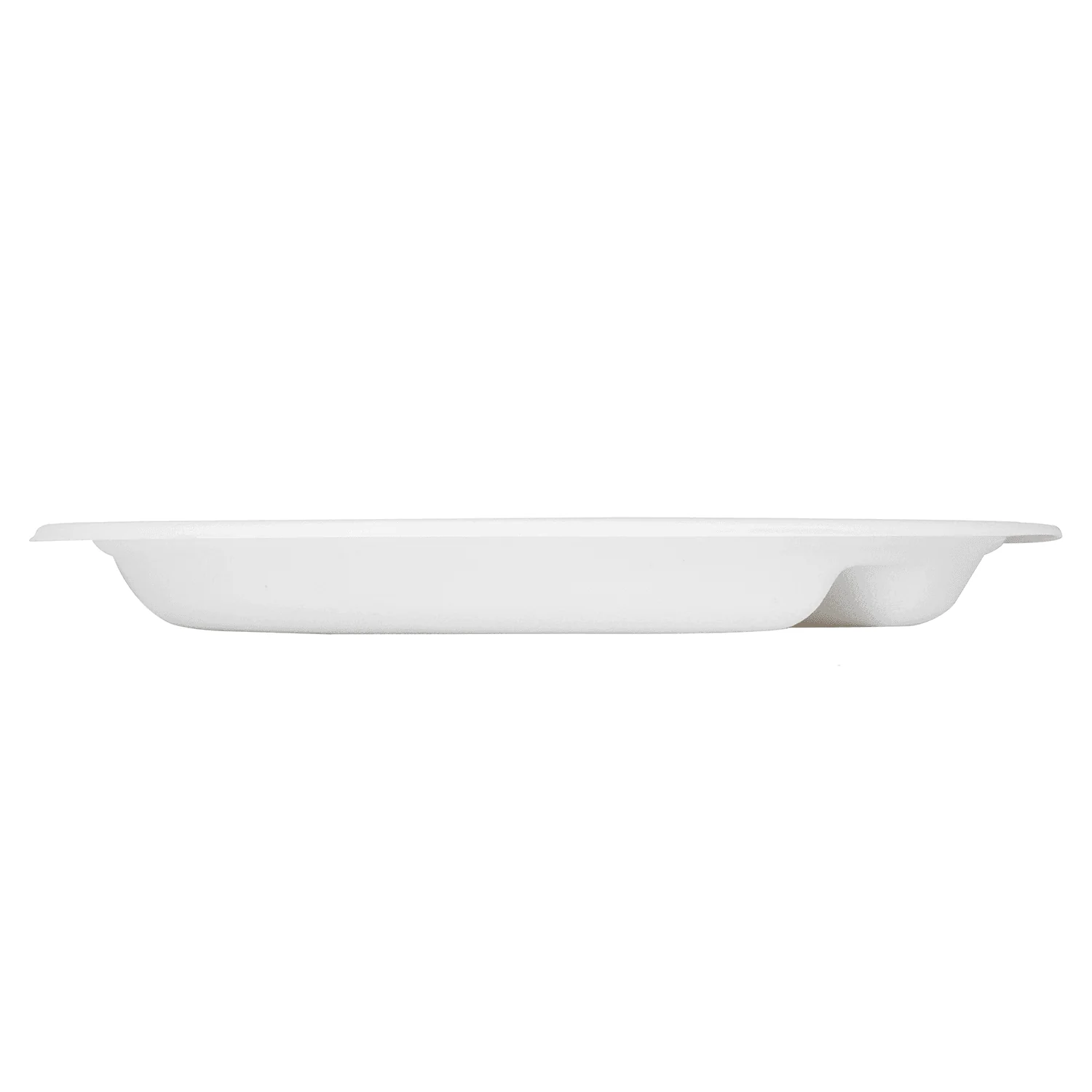 Karat Earth 3 Compartments, 10'' Molded Fiber Round Plates, PFAS Free, White - 500 pcs - Image 8