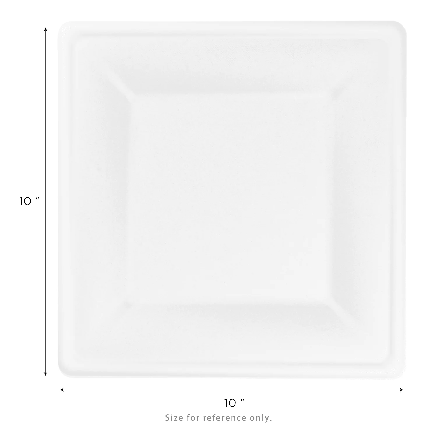 Karat Earth 10”x 10” Molded Fiber Square Plates, PFAS Free, White - 500 pcs - Image 6