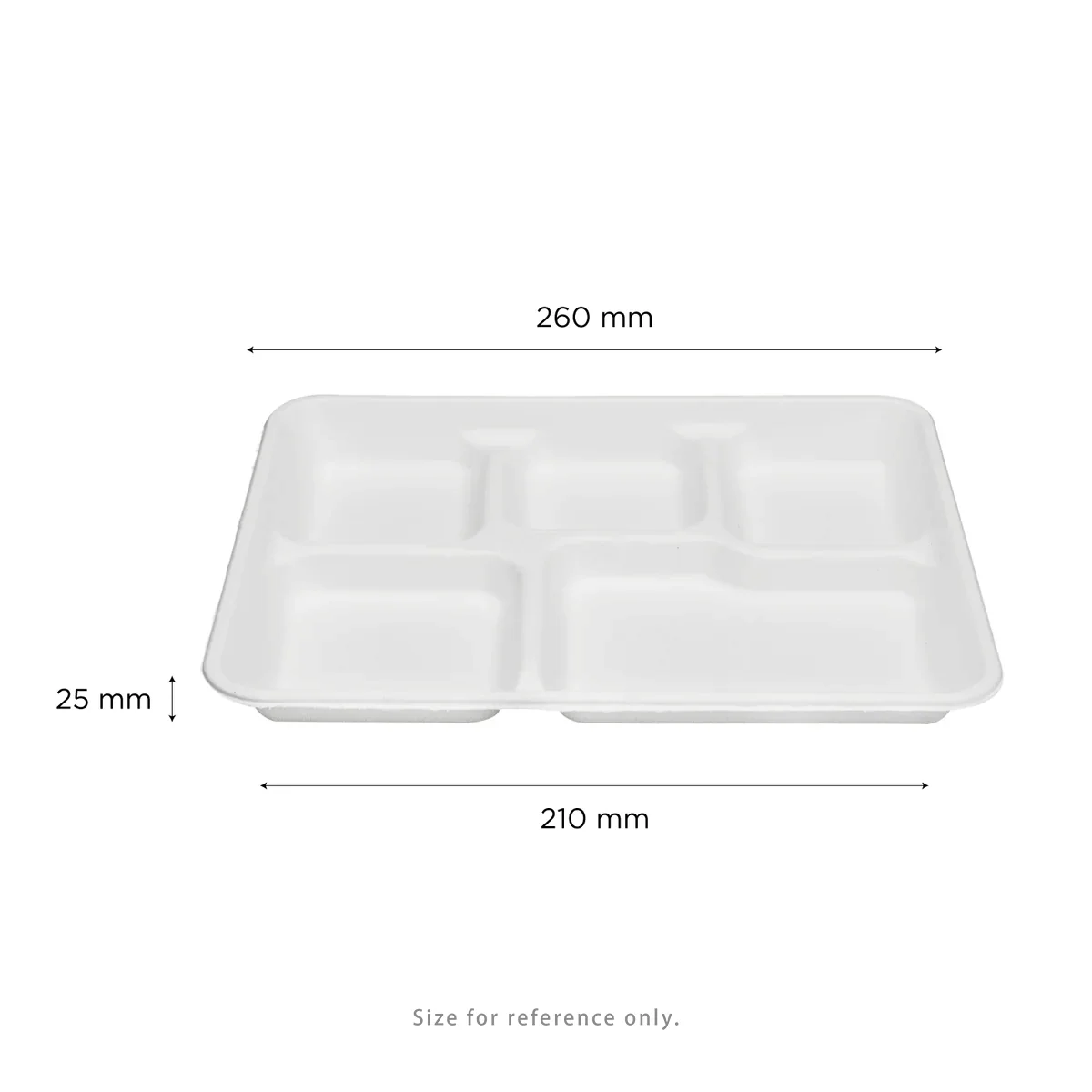 Karat Earth 5 Compartments, 10" Molded Fiber Trays, PFAS Free, White - 400 pcs - Image 5