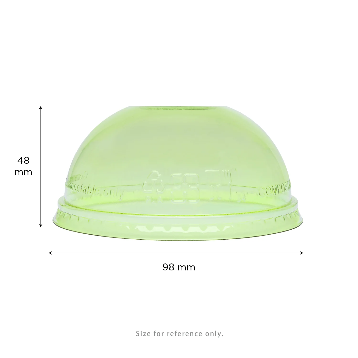 Karat Earth 98mm PLA Dome Lids for 12-24oz Cups, Green - 1,000 pcs - Image 5