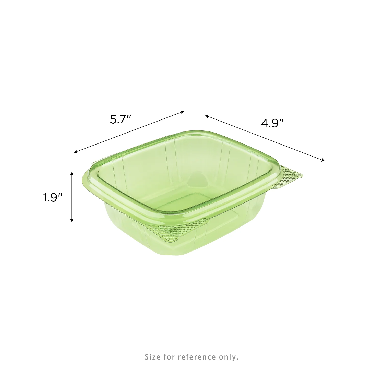 Karat Earth 12oz PLA Hinged Deli Container, Green - 200 pcs - Image 5