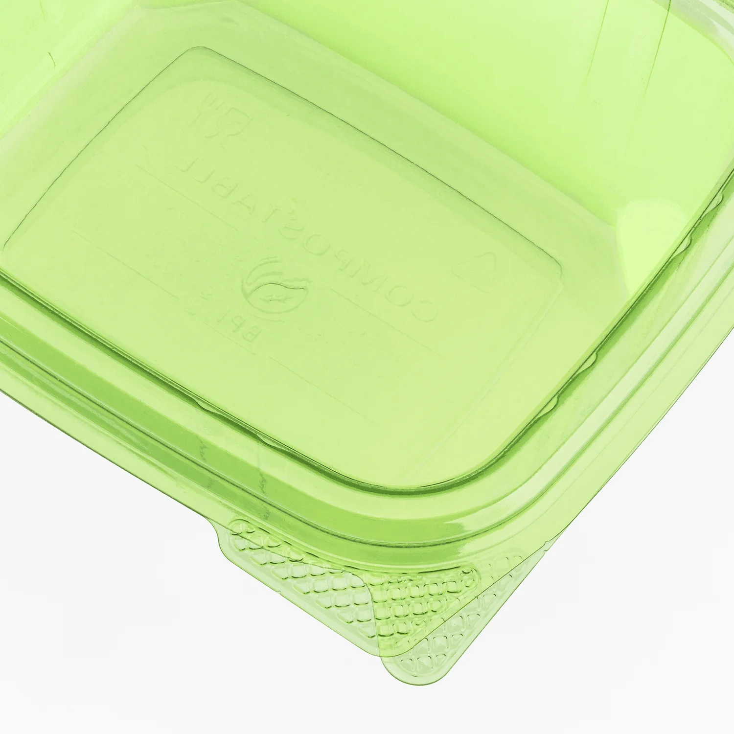 Karat Earth 12oz PLA Hinged Deli Container, Green - 200 pcs - Image 6