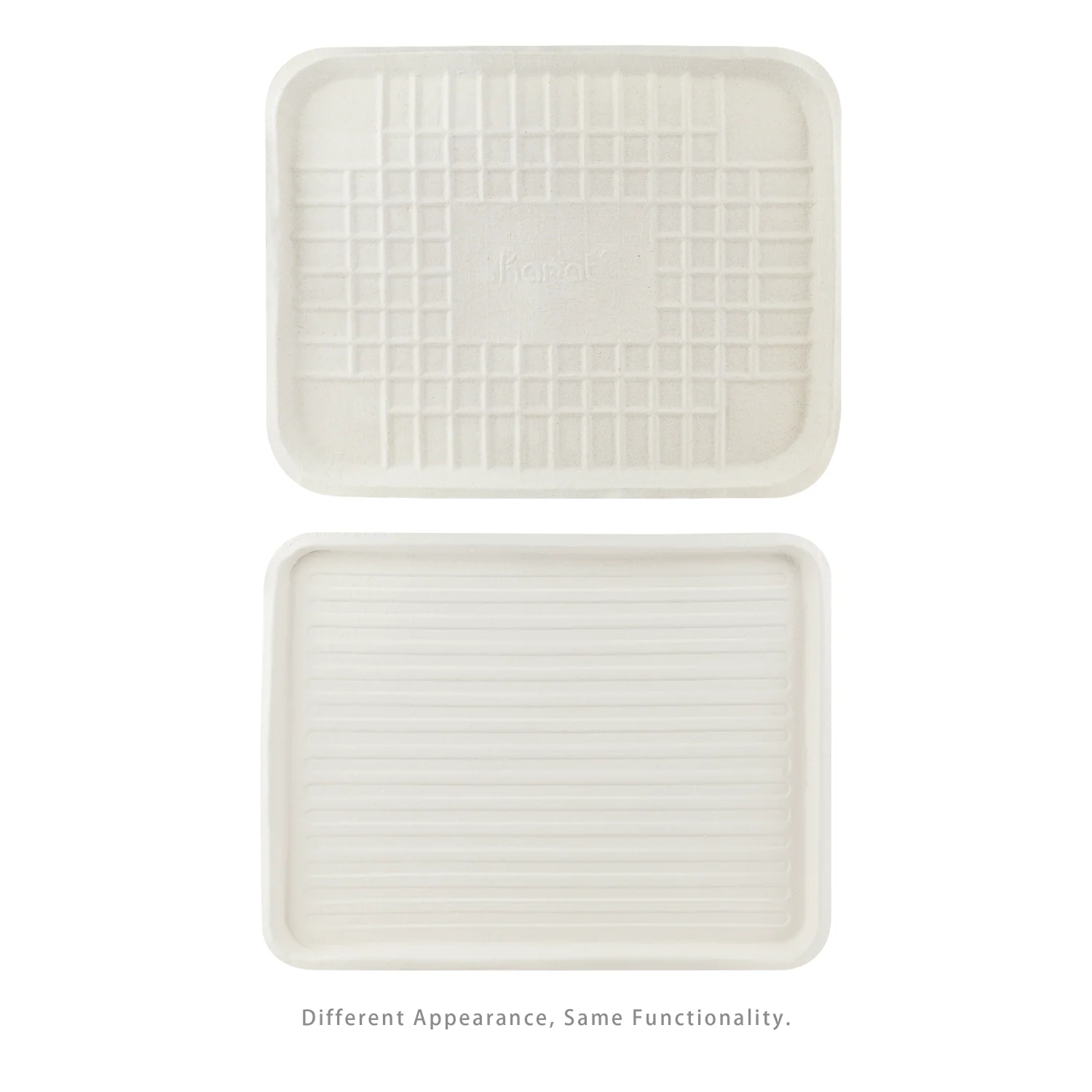 Karat Earth 14”x18” GreaseEase Molded Fiber Food Tray, PFAS free - 100 pcs - Image 9
