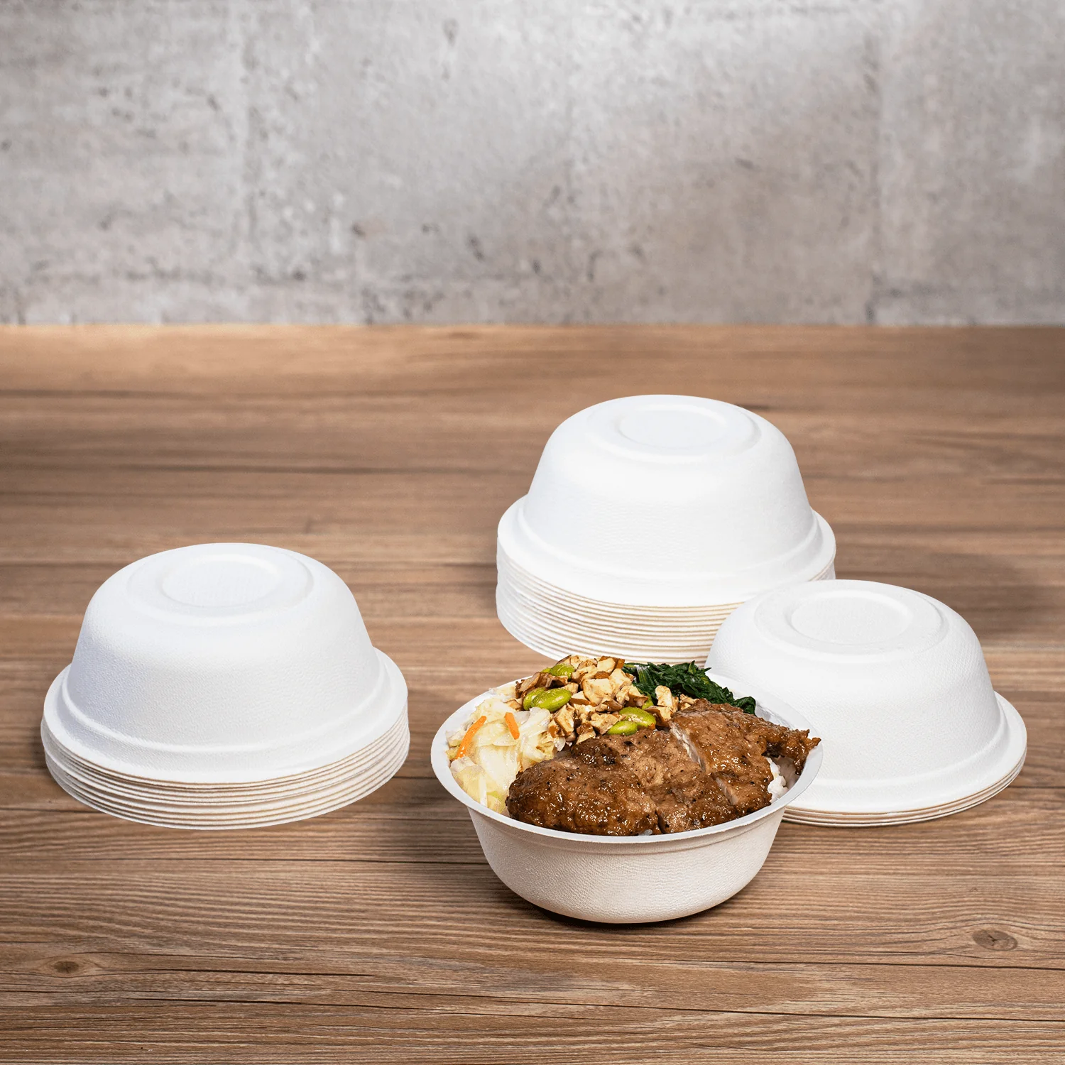 Karat Earth 16oz PFAS Free Eco-Friendly Bagasse Rice Bowl, White - 1,000 pcs - Image 5