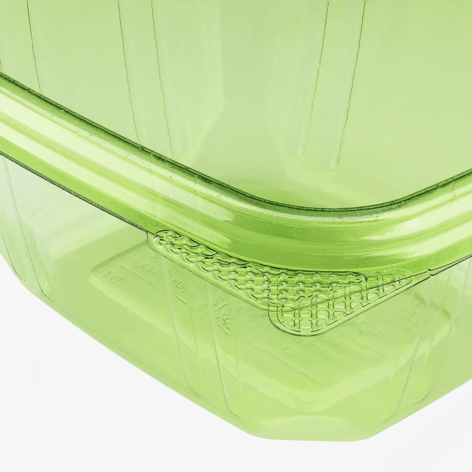 Karat Earth 16oz PLA Hinged Deli Container, Green - 200 pcs - Image 6