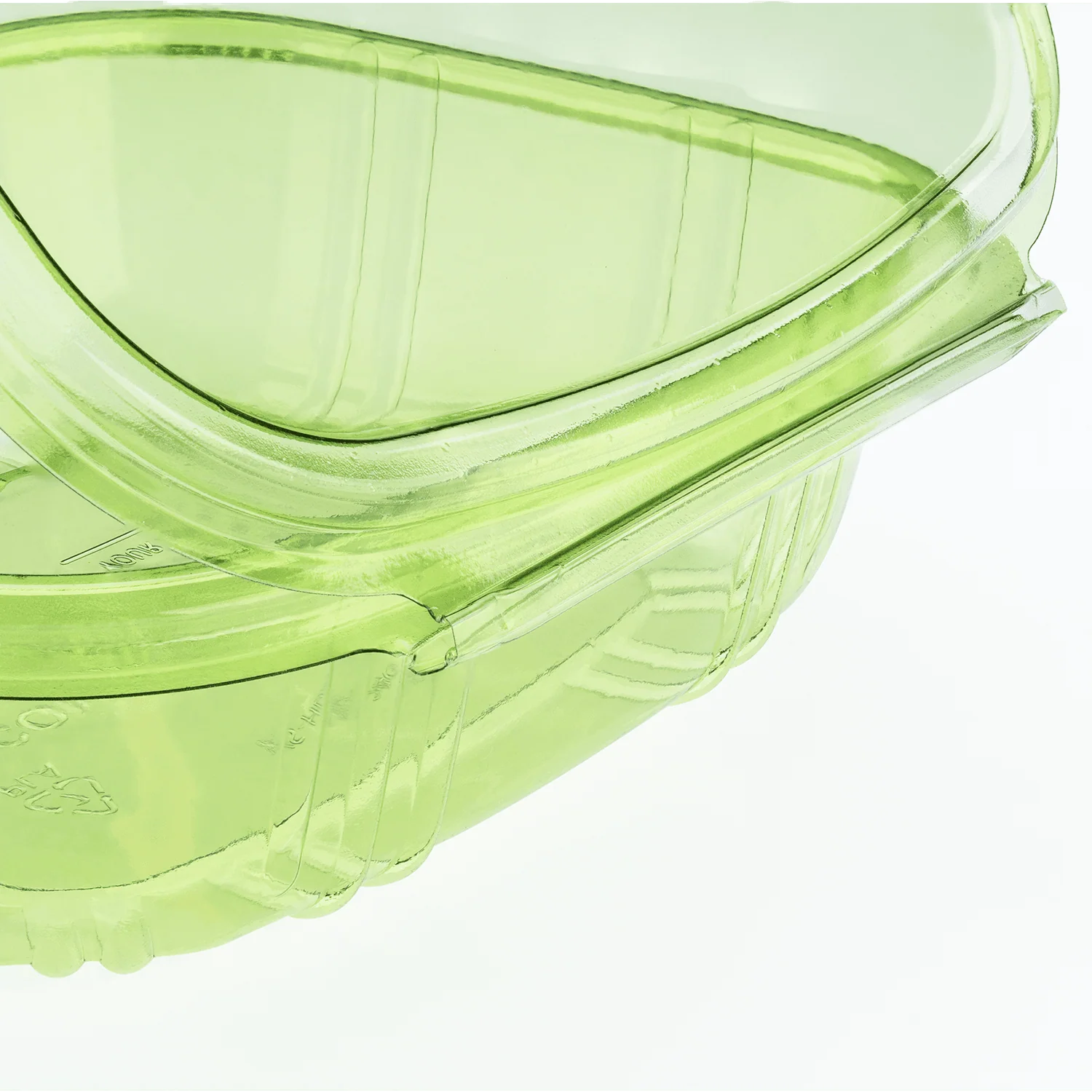 Karat Earth 24oz PLA Hinged Deli Container, Green - 200 pcs - Image 6