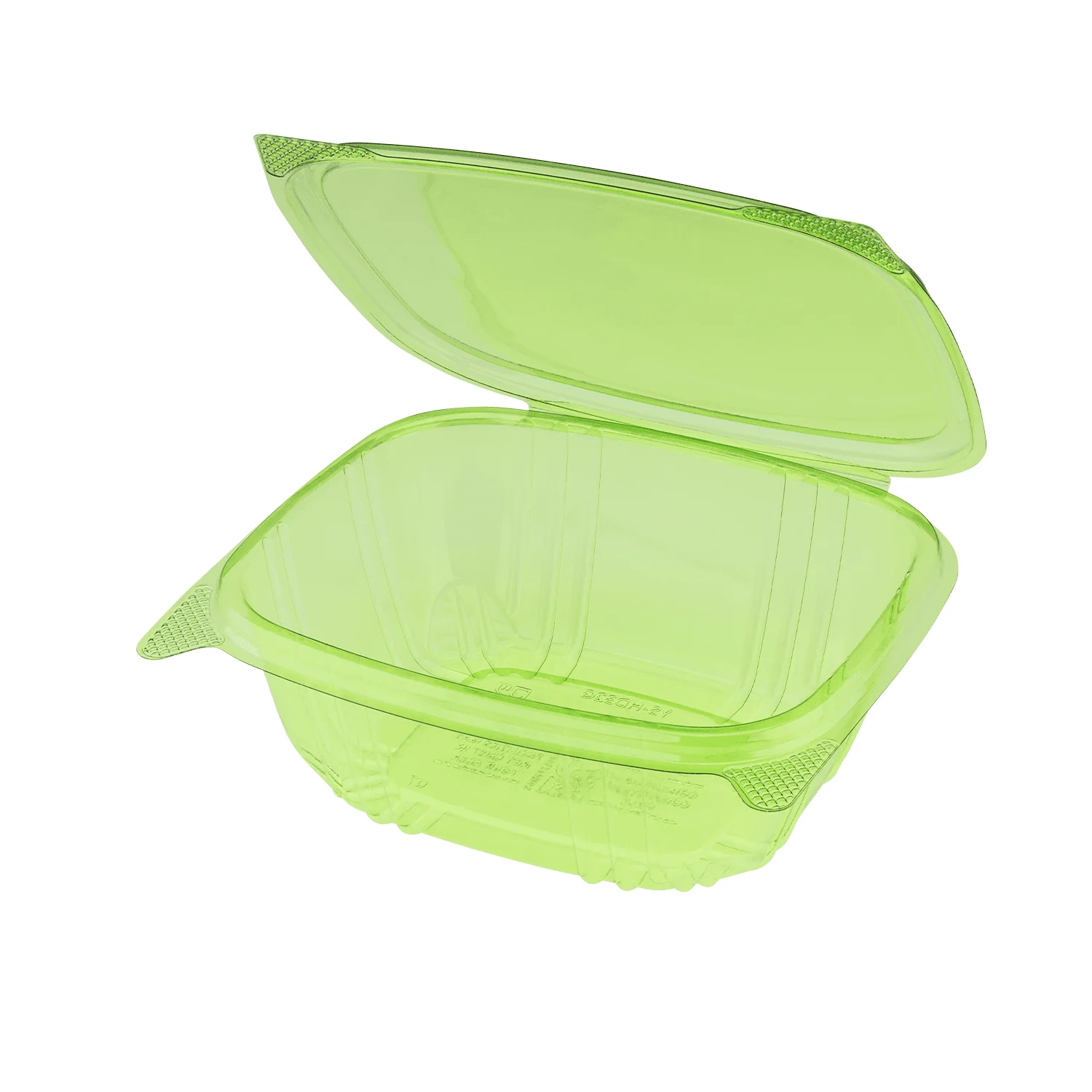 Karat Earth 32oz PLA Hinged Deli Container, Green - 200 pcs - Image 2