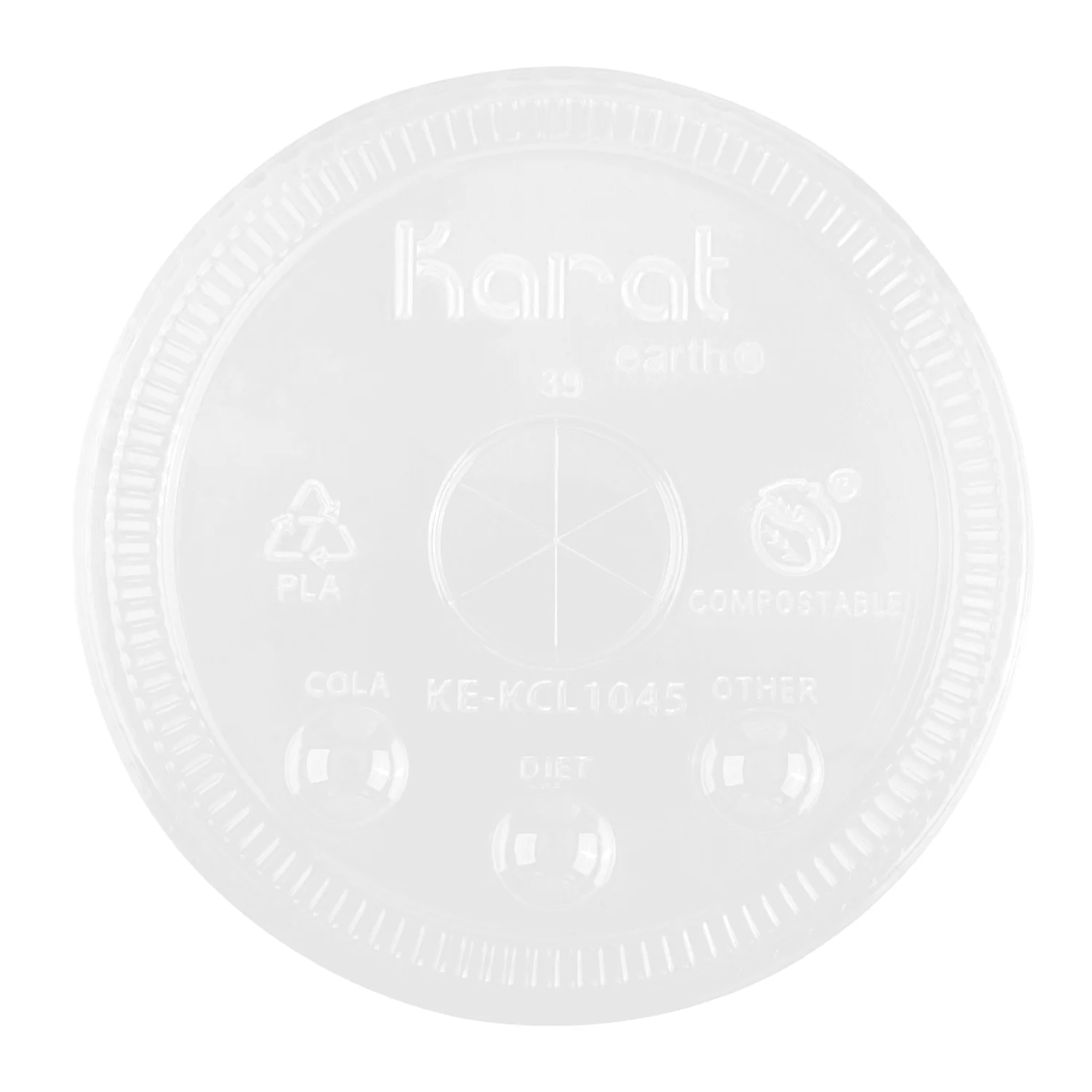 Karat Earth 104.5mm PLA Flat Lids for Eco-Friendly 32oz Paper Cold Cups - 600 pcs - Image 7