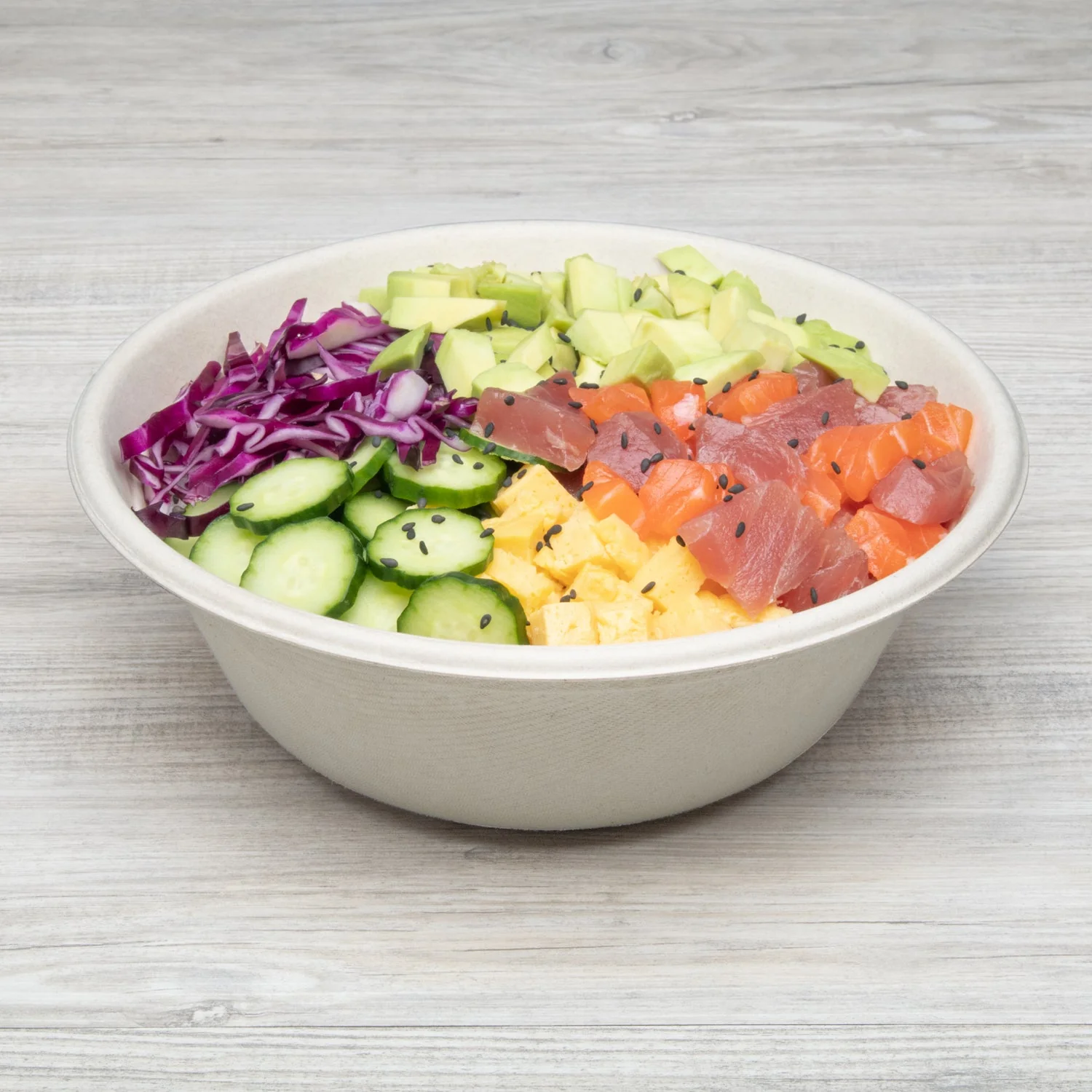 Karat Earth 40oz Molded Fiber Round Bowl, PFAS Free, Natural - 500 pcs - Image 3