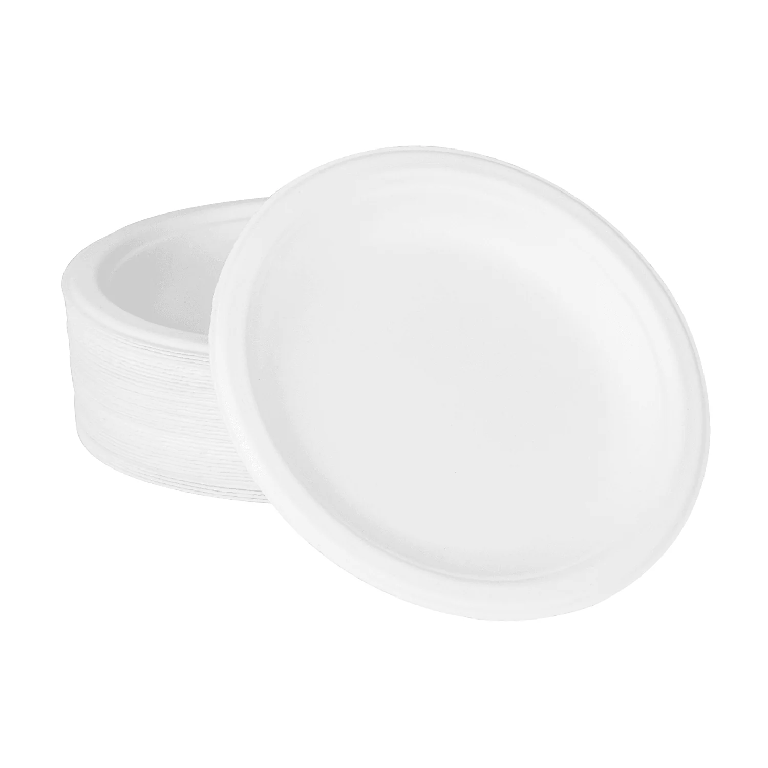 Karat Earth 6'' Molded Fiber Round Plates, PFAS Free, White - 1,000 pcs - Image 8