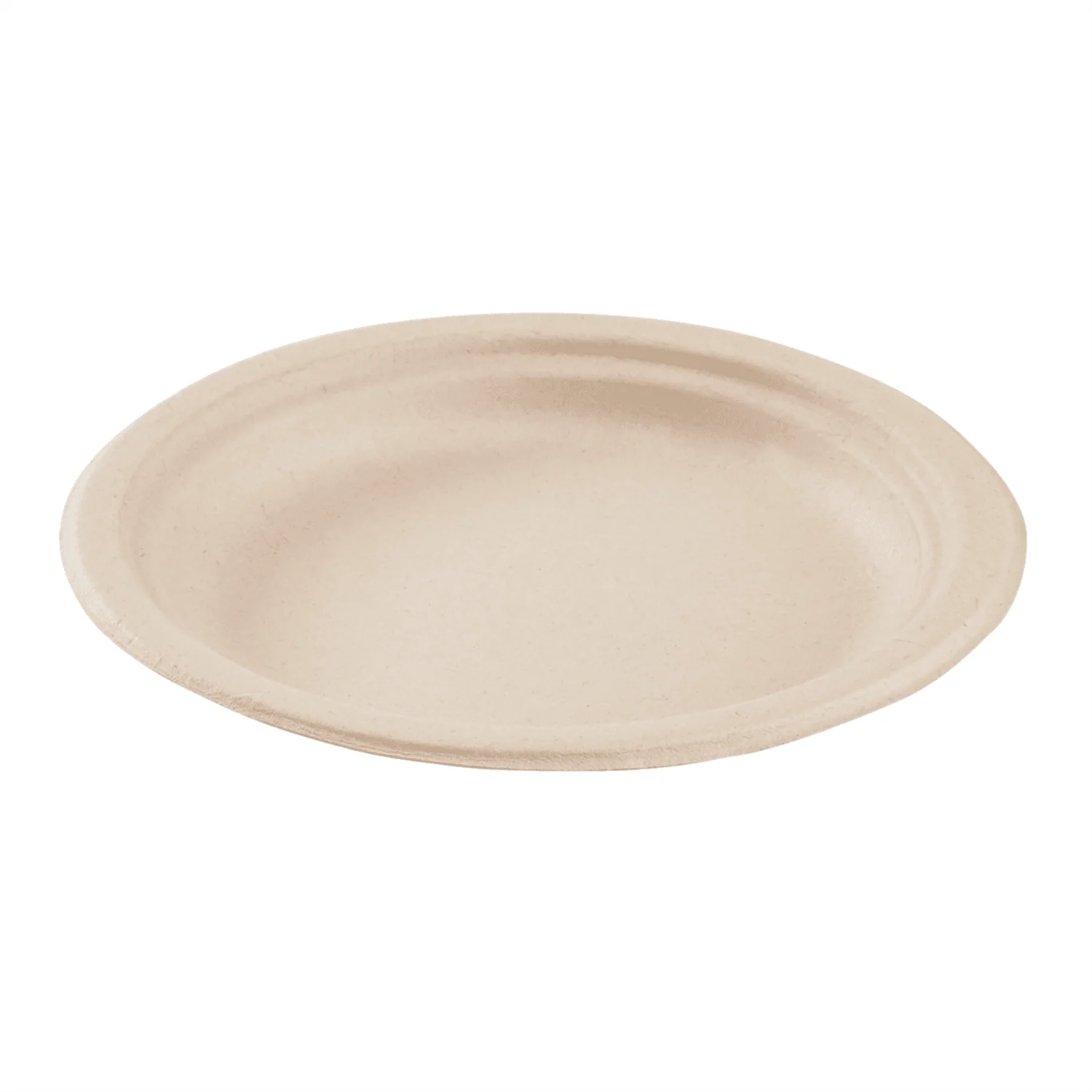 Karat Earth 6'' Molded Fiber Round Plates, PFAS Free, Natural - 1,000 pcs - Image 2