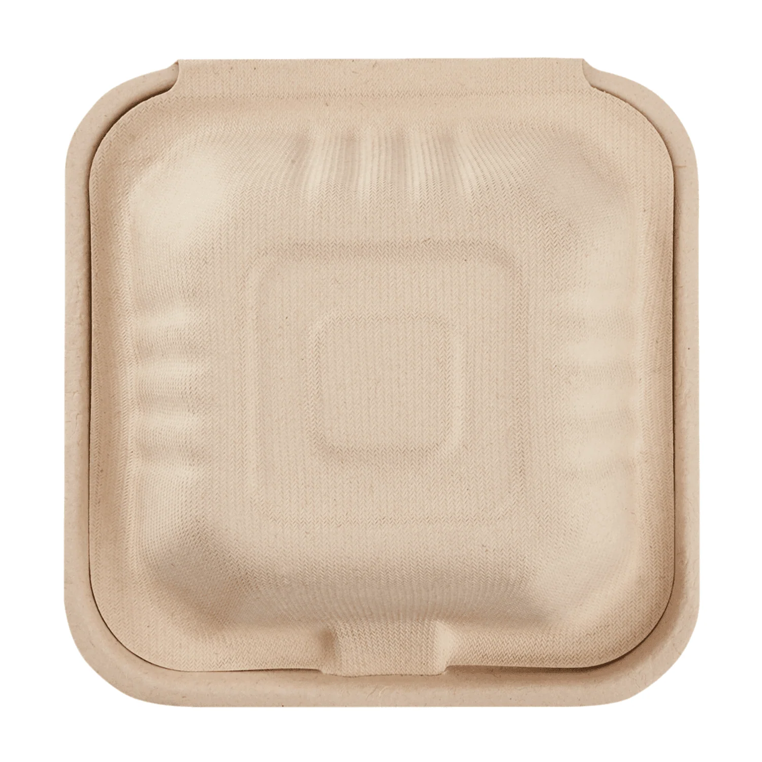Karat Earth 6''x6'' Molded Fiber Hinged Containers, PFAS Free, Natural - 500 pcs - Image 9