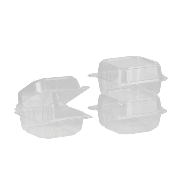 Karat Earth 6''x6'' PLA Hinged Containers - 500 pcs - Image 2