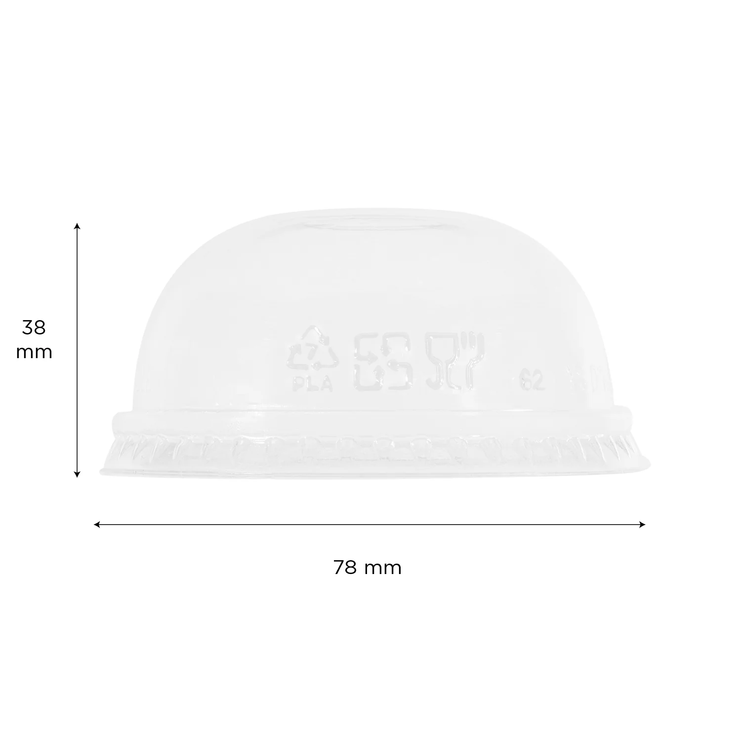 Karat Earth 78mm PLA Dome Lid for 10oz PLA Cup - 1,000 pcs - Image 5