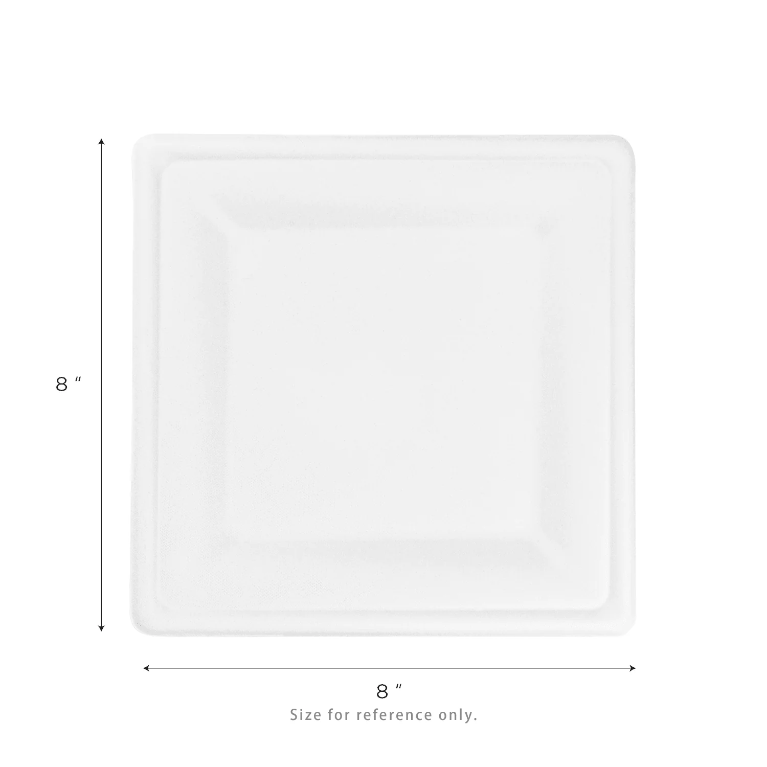 Karat Earth 8”x 8” Molded Fiber Square Plates, PFAS Free, White - 500 pcs - Image 6