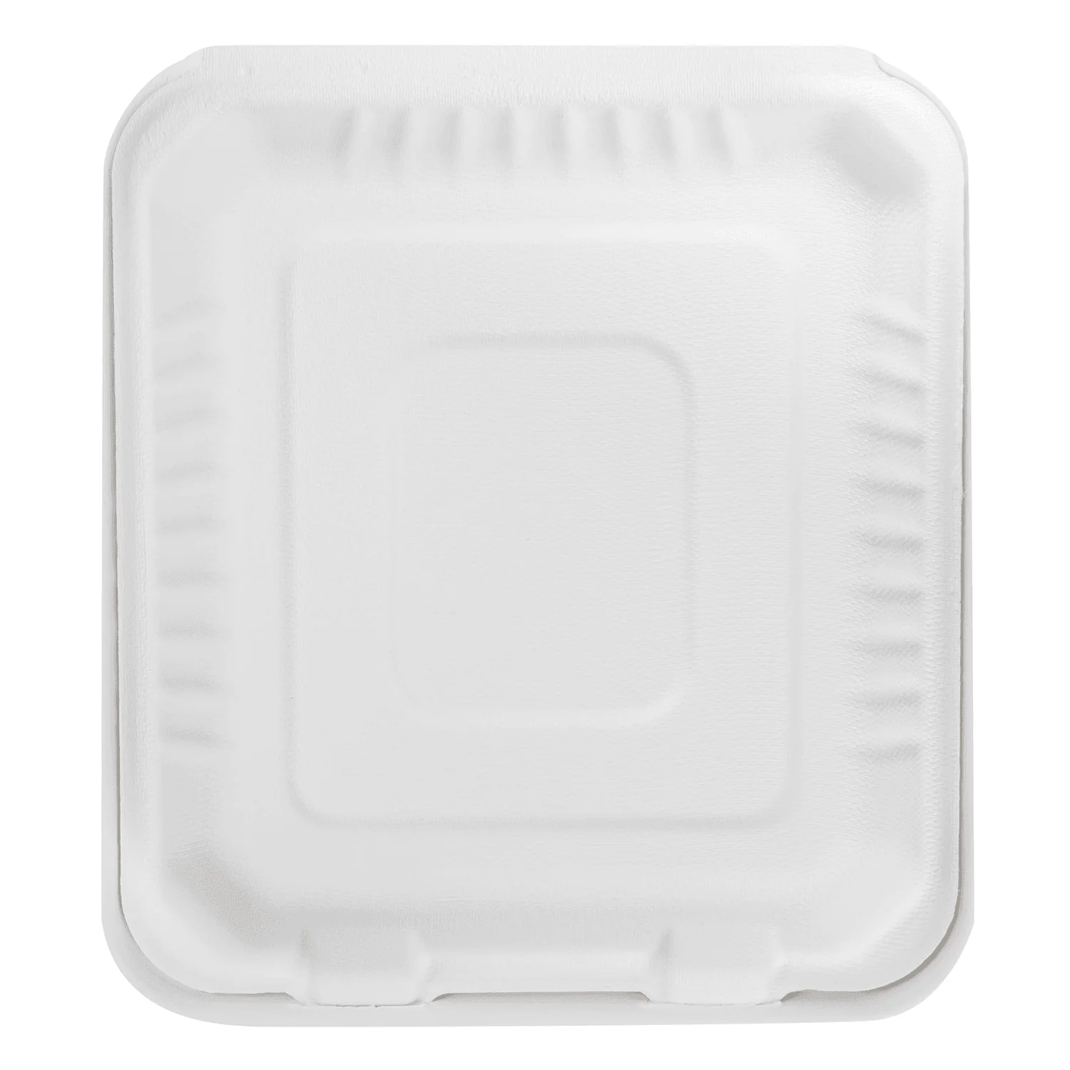 Karat Earth 3 Compartments, 8''x8'' Molded Fiber Hinged Containers, PFAS Free, White - 200 pcs - Image 7