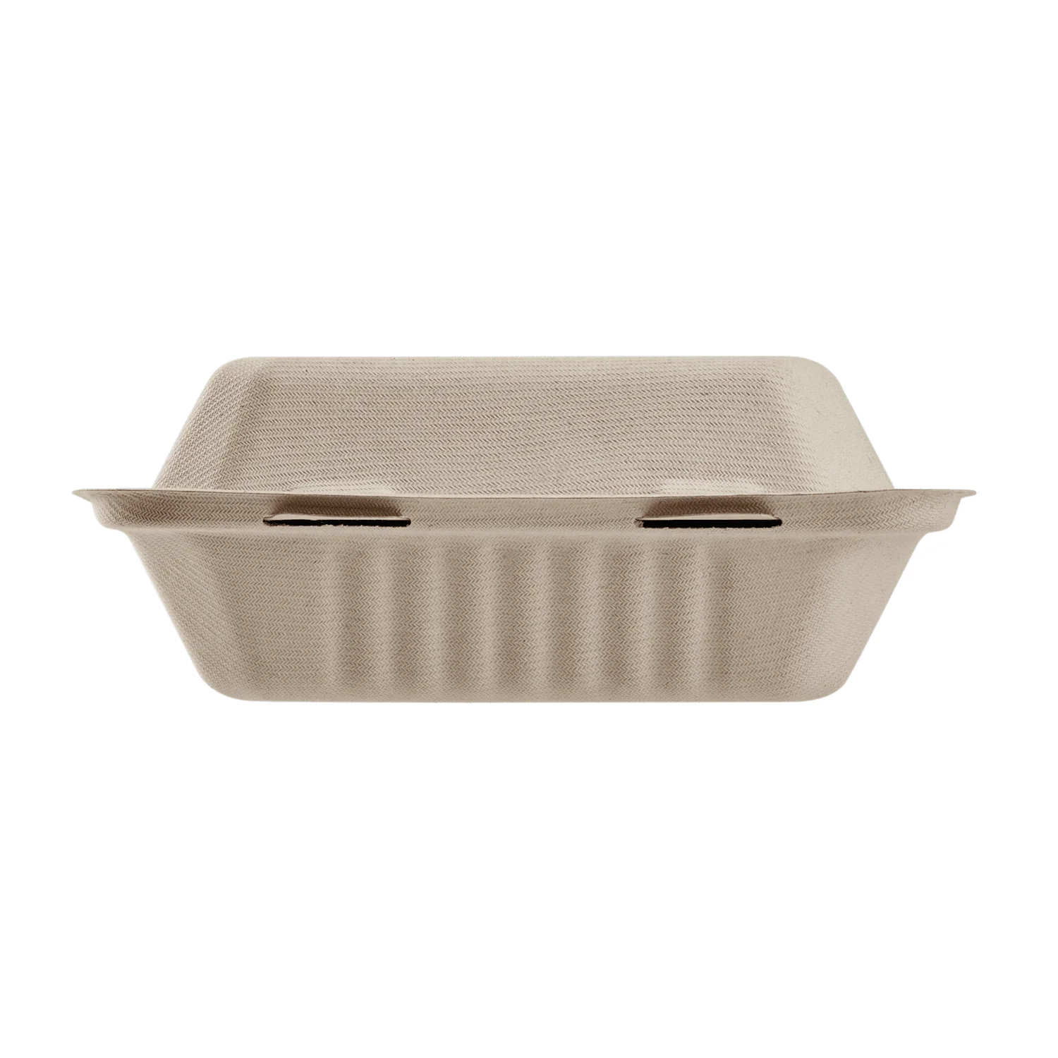 Karat Earth 8''x8'' Molded Fiber Hinged Containers, PFAS Free, Natural - 200 pcs - Image 8