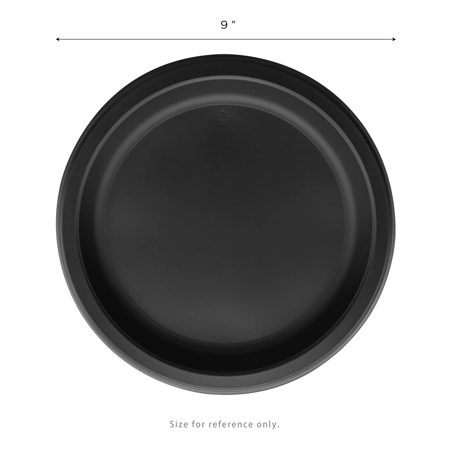 Karat Earth 9" Mineral Filled PP Round Plates, Black - 500 pcs - Image 5
