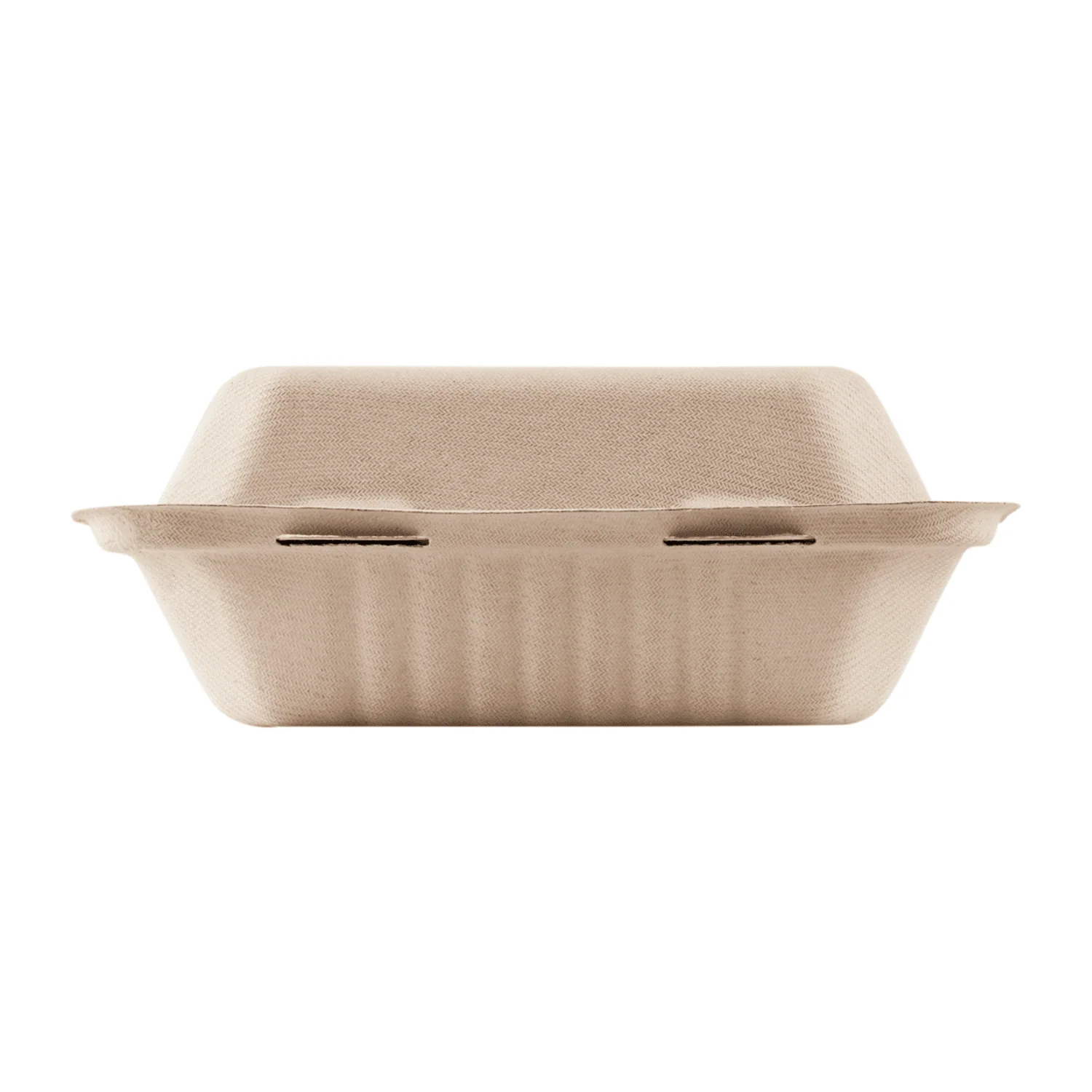 Karat Earth 9''x9'' Molded Fiber Hinged Containers, PFAS Free, Natural - 200 pcs - Image 4