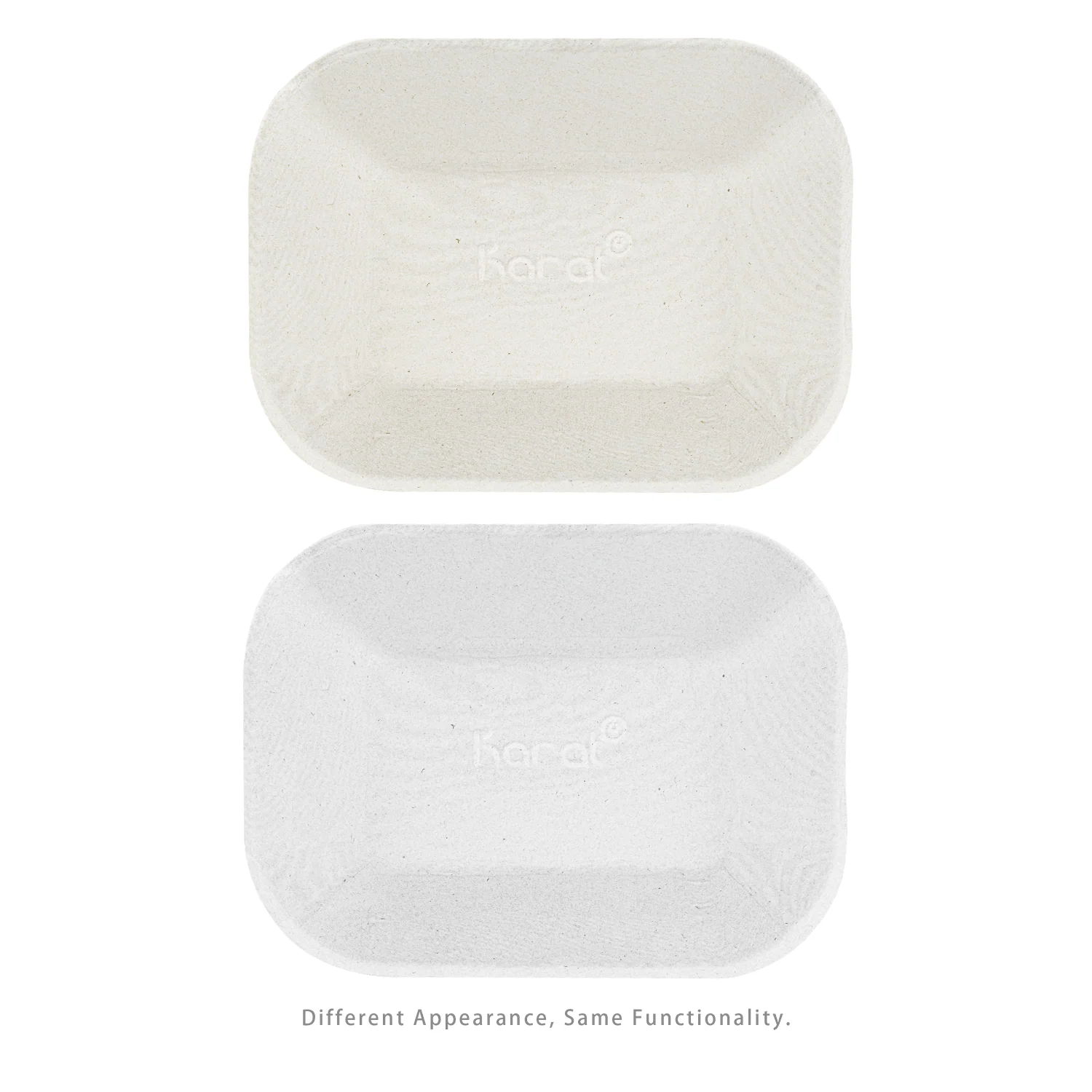 Karat Earth 9”x7” GreaseEase Molded Fiber Food Tray, PFAS free - 500 pcs - Image 7