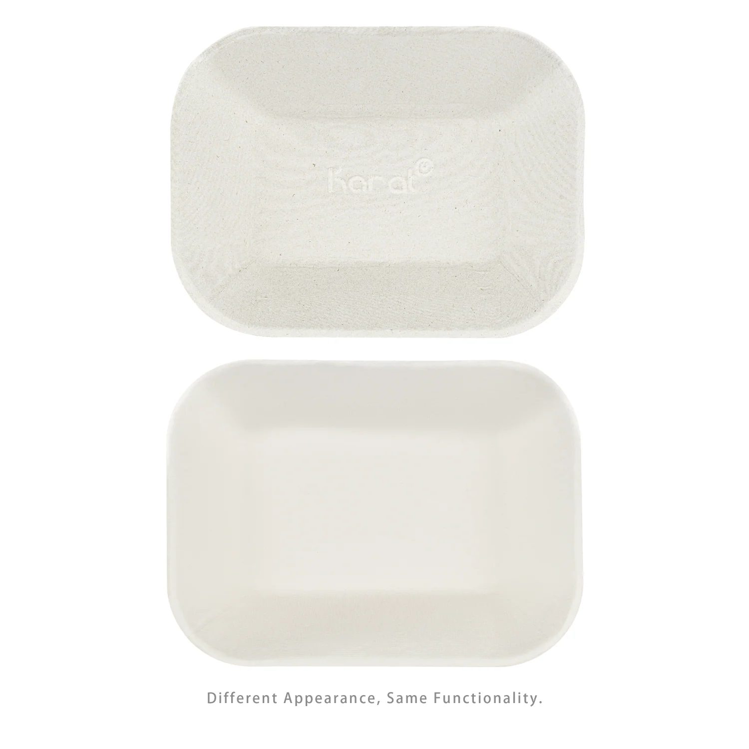 Karat Earth 9”x7” GreaseEase Molded Fiber Food Tray, PFAS free - 500 pcs - Image 8