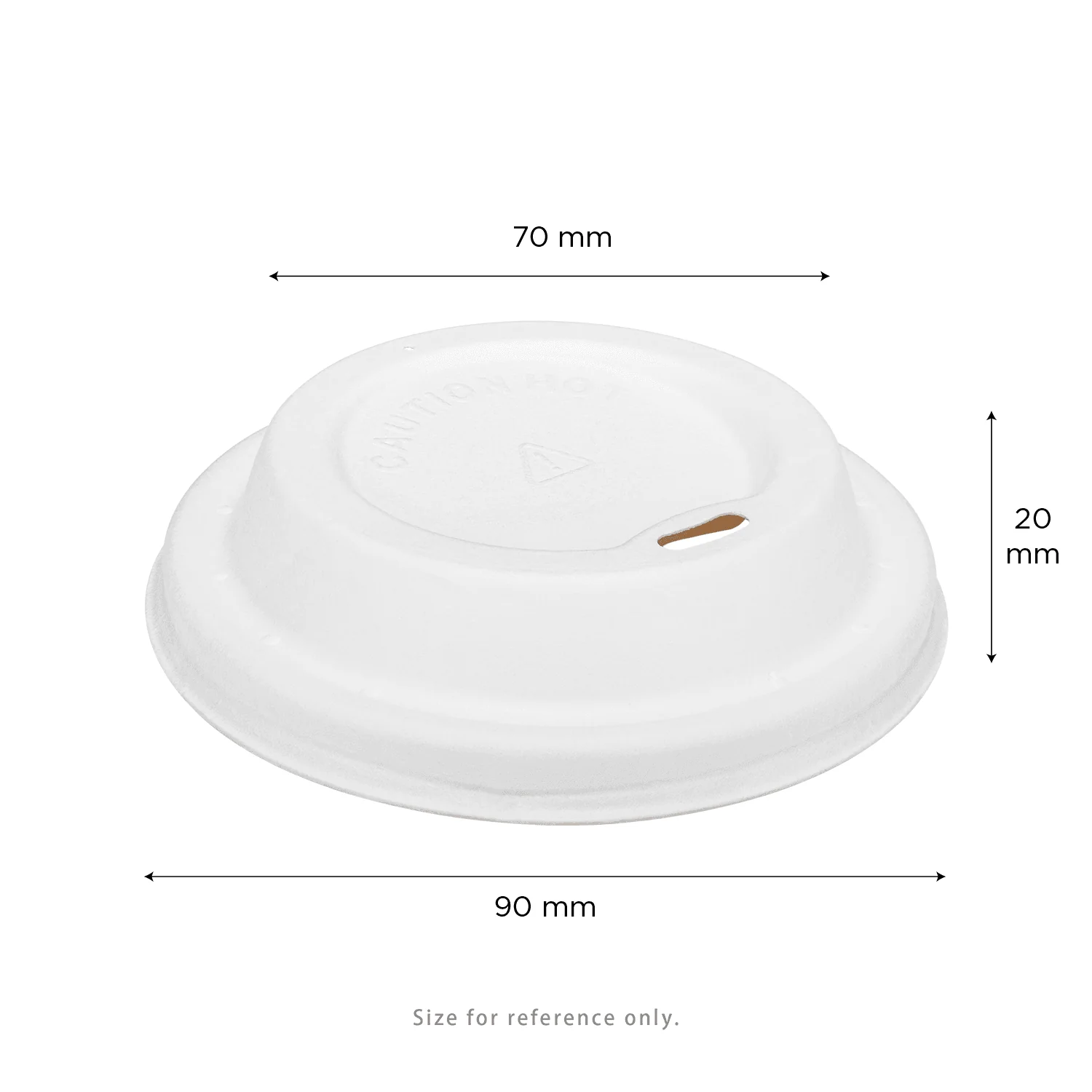 Karat Earth 90mm Bagasse Sipper Dome Lid for 10-24oz Hot Cup, White - 500 pcs - Image 5