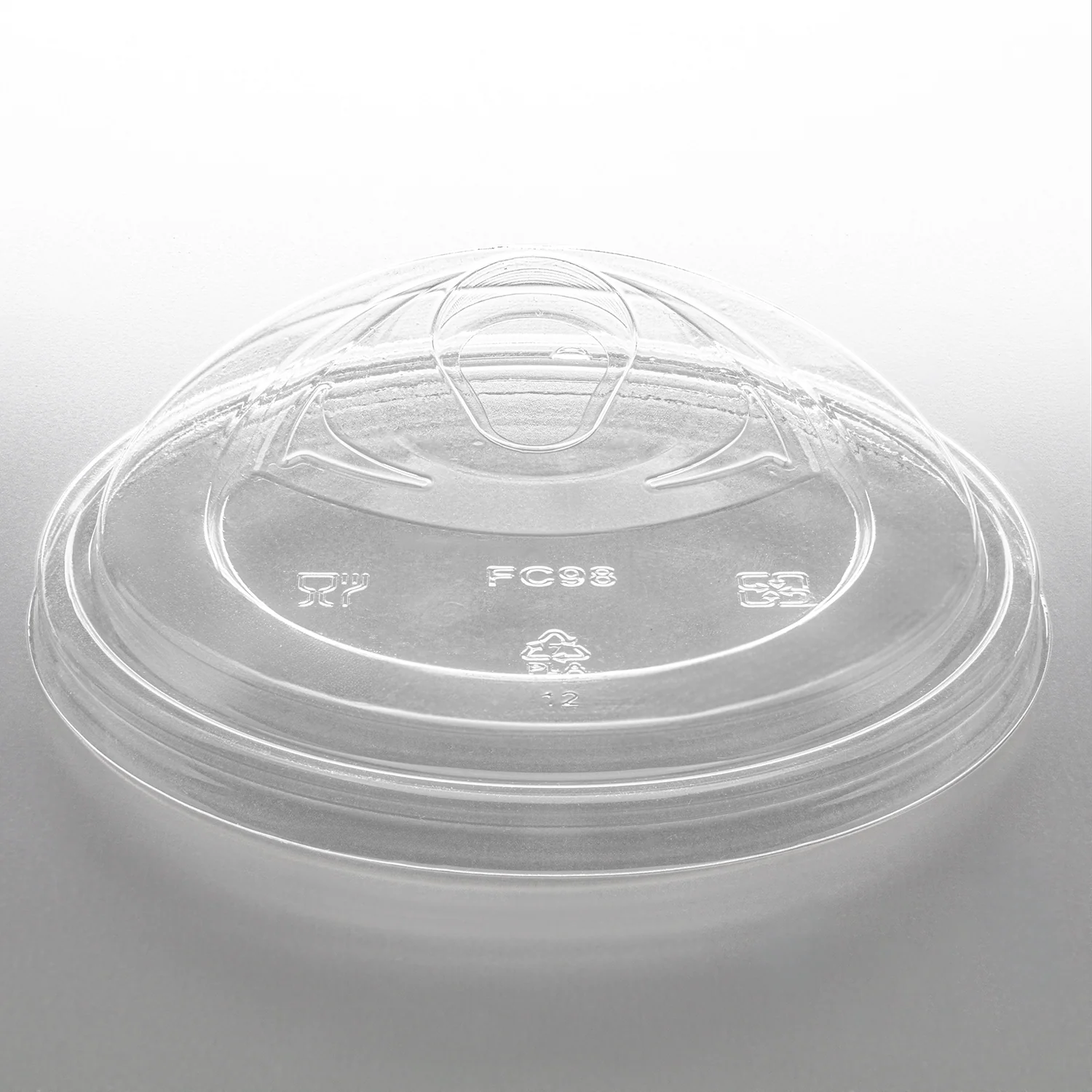 Karat Earth 98mm PLA Strawless Sipper Lid for 12-24oz PLA Cup - 1,000 pcs - Image 2