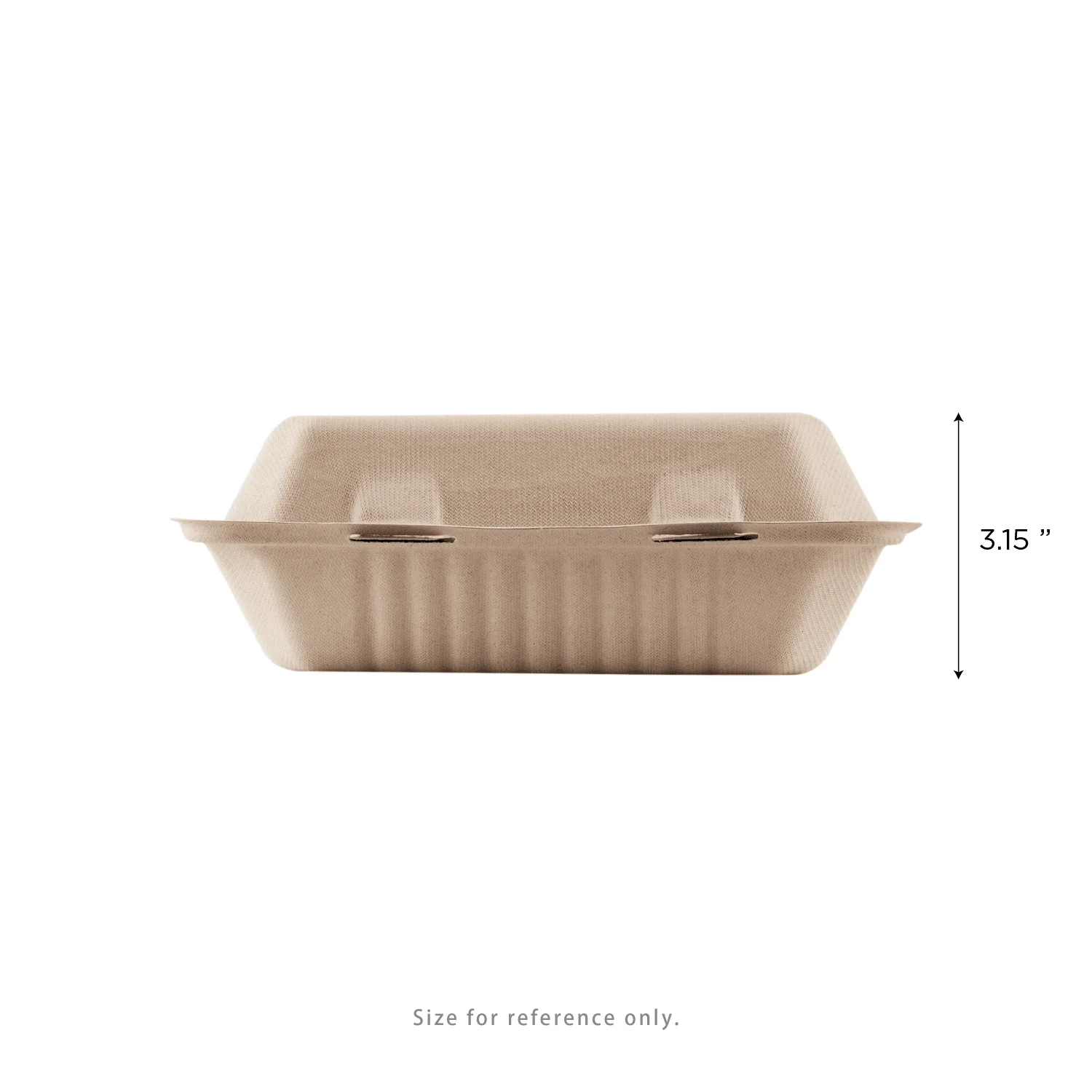 Karat Earth 9''x6'' Molded Fiber Hinged Containers, PFAS Free, Natural - 200 pcs - Image 4
