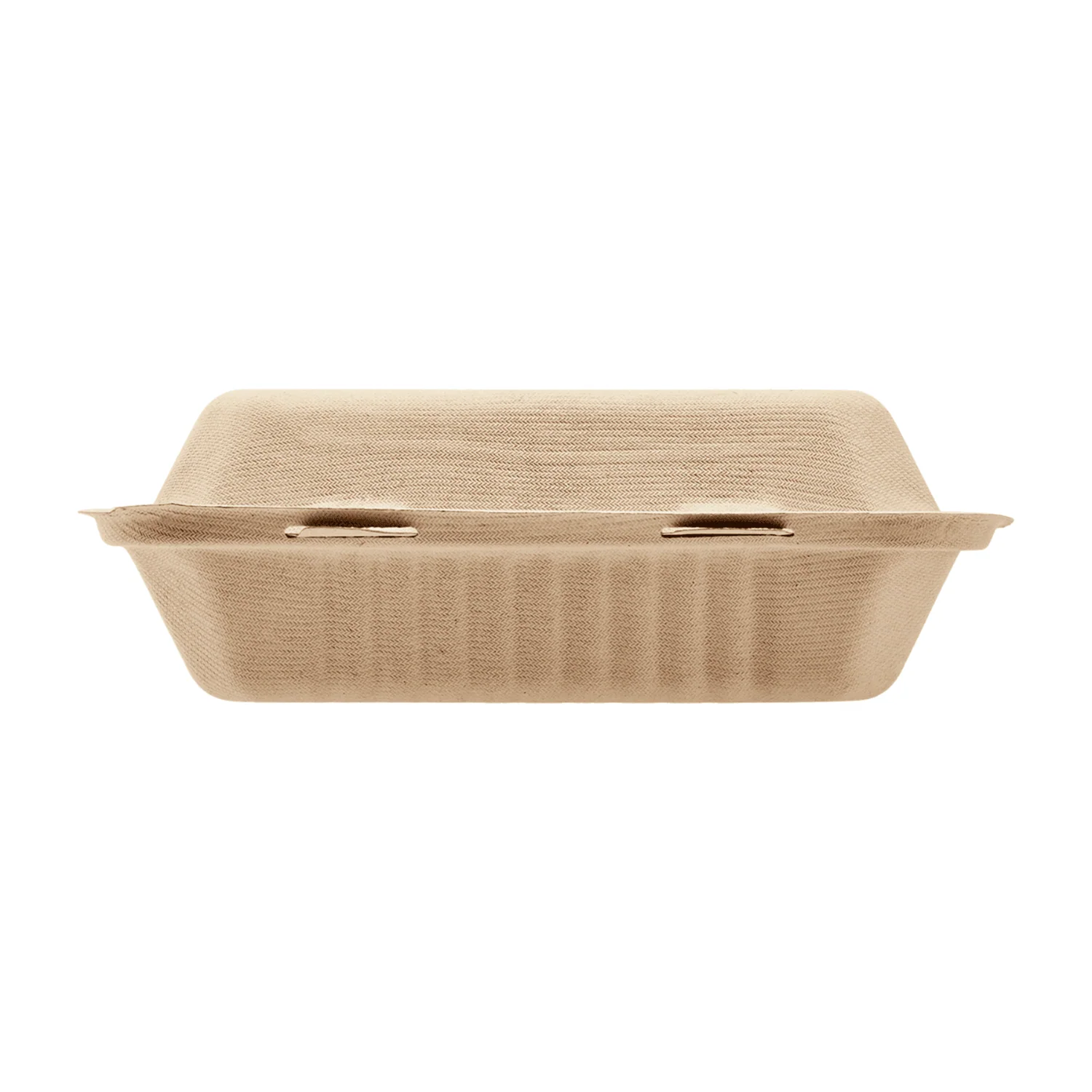 Karat Earth 3 Compartments, 9''x9'' Molded Fiber Hinged Containers, PFAS Free, Natural - 200 pcs - Image 6