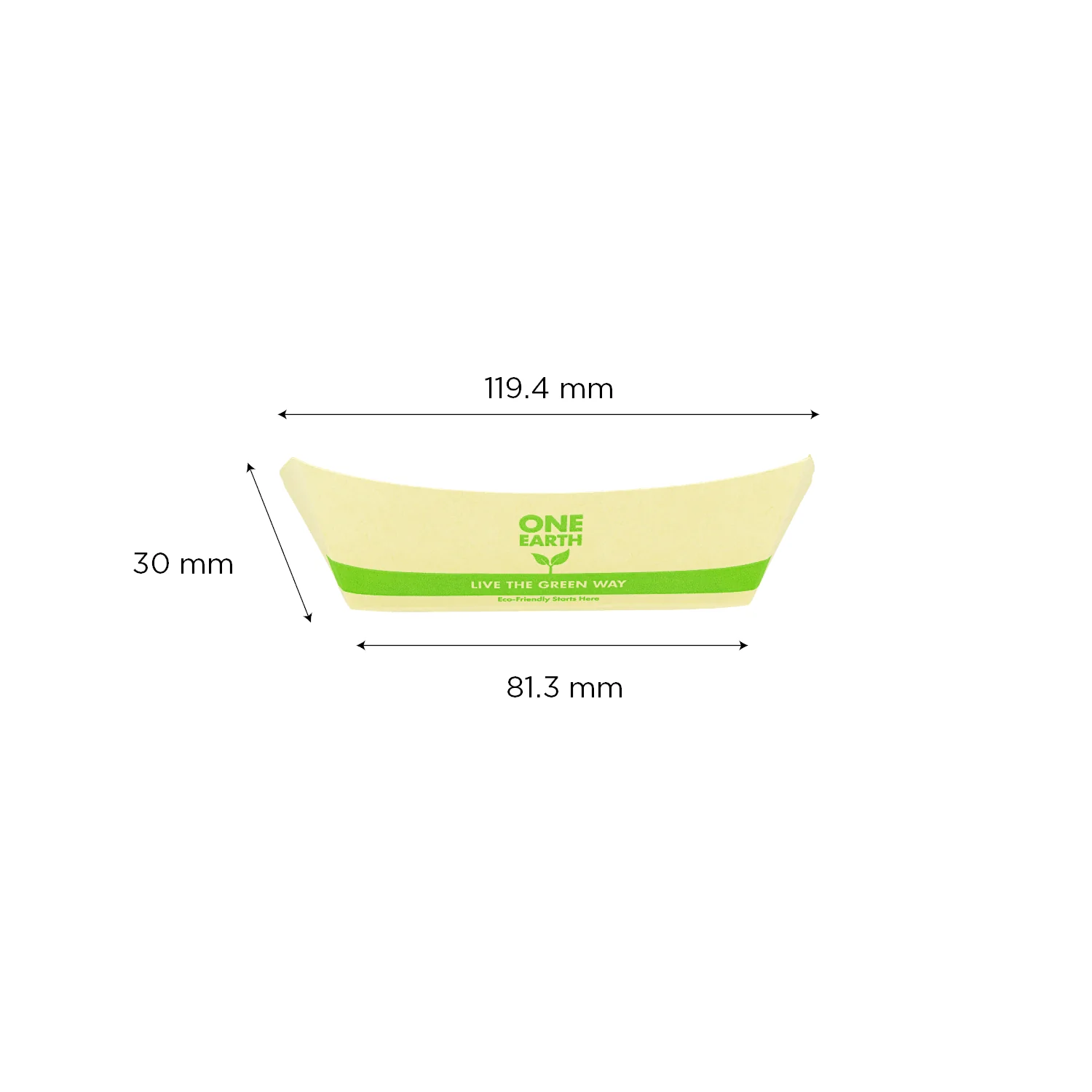 Karat Earth 0.5 lb Bamboo Natural Food Tray , Generic Print - 1,000 pcs - Image 5