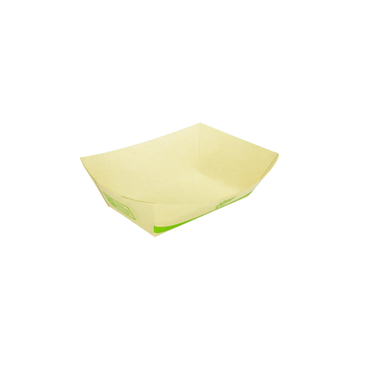 Karat Earth 1.0 lb Bamboo Natural Food Tray, Generic Print - 1,000 pcs - Image 2