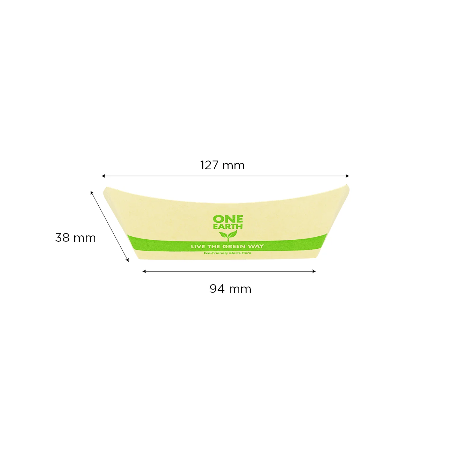 Karat Earth 1.0 lb Bamboo Natural Food Tray, Generic Print - 1,000 pcs - Image 5