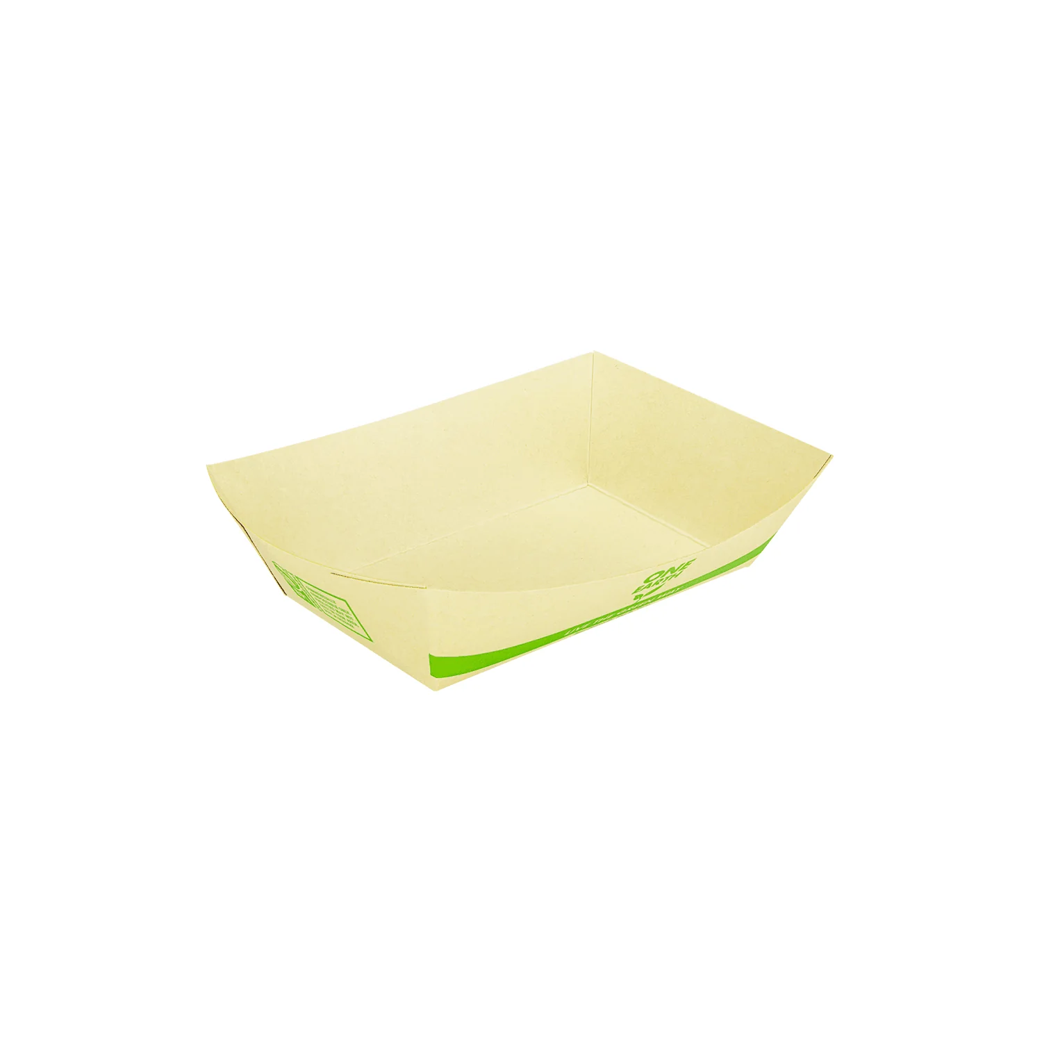 Karat Earth 2.0 lb Bamboo Natural Food Tray, Generic Print - 1,000 pcs - Image 2