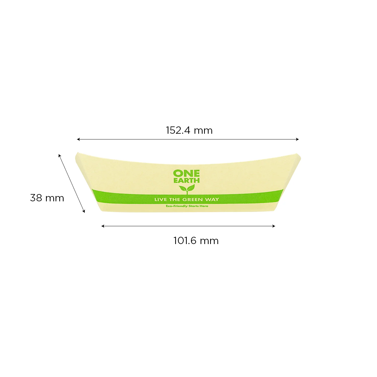 Karat Earth 2.0 lb Bamboo Natural Food Tray, Generic Print - 1,000 pcs - Image 5