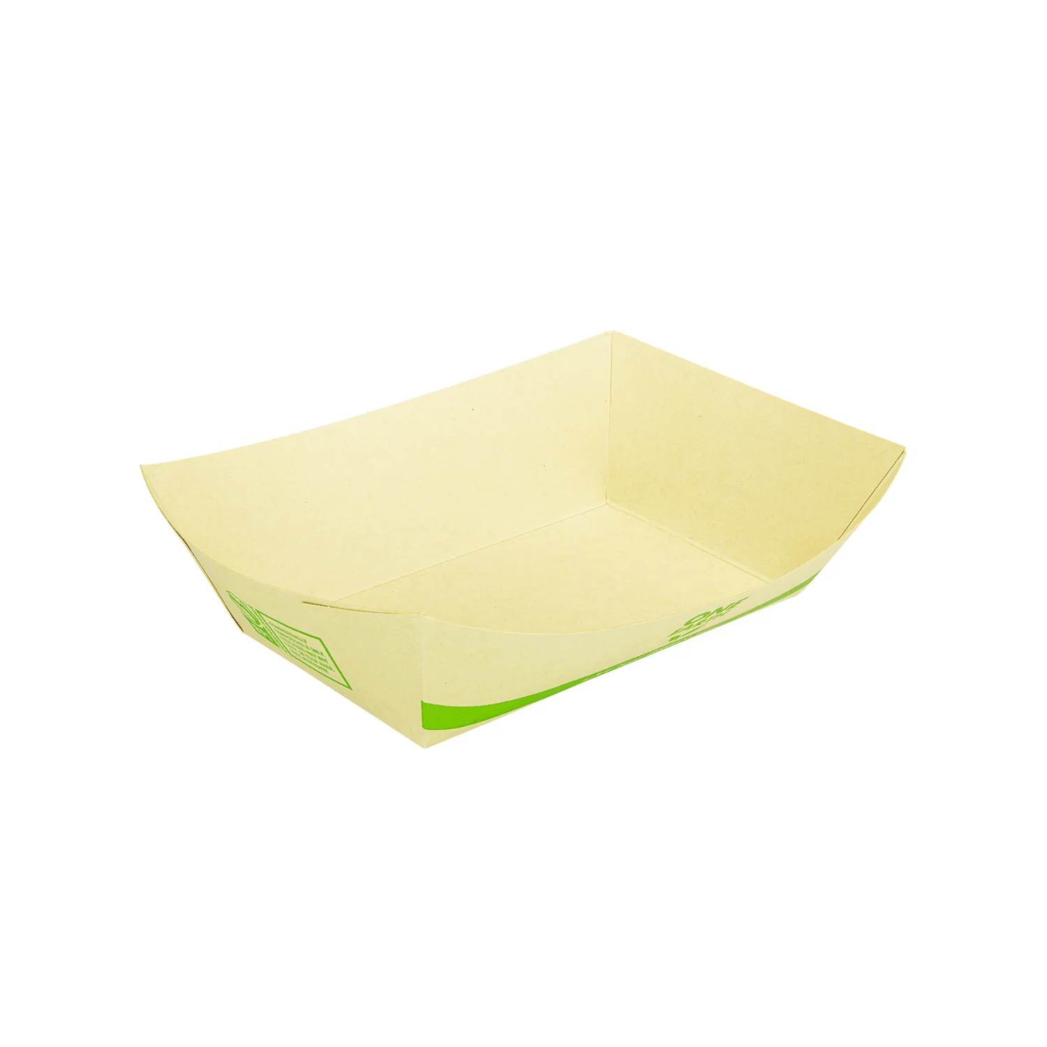 Karat Earth 2.5 lb Bamboo Natural Food Tray, Generic Print - 500 pcs - Image 2