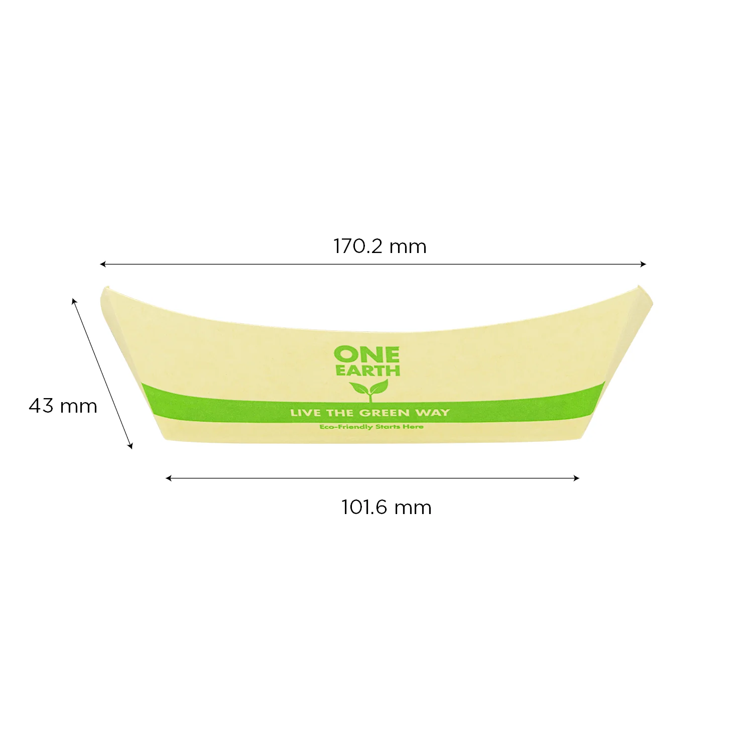 Karat Earth 2.5 lb Bamboo Natural Food Tray, Generic Print - 500 pcs - Image 5