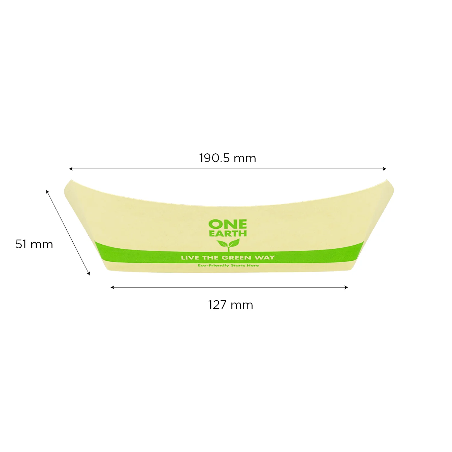 Karat Earth 3.0 lb Bamboo Natural Food Tray, Generic Print - 500 pcs - Image 5