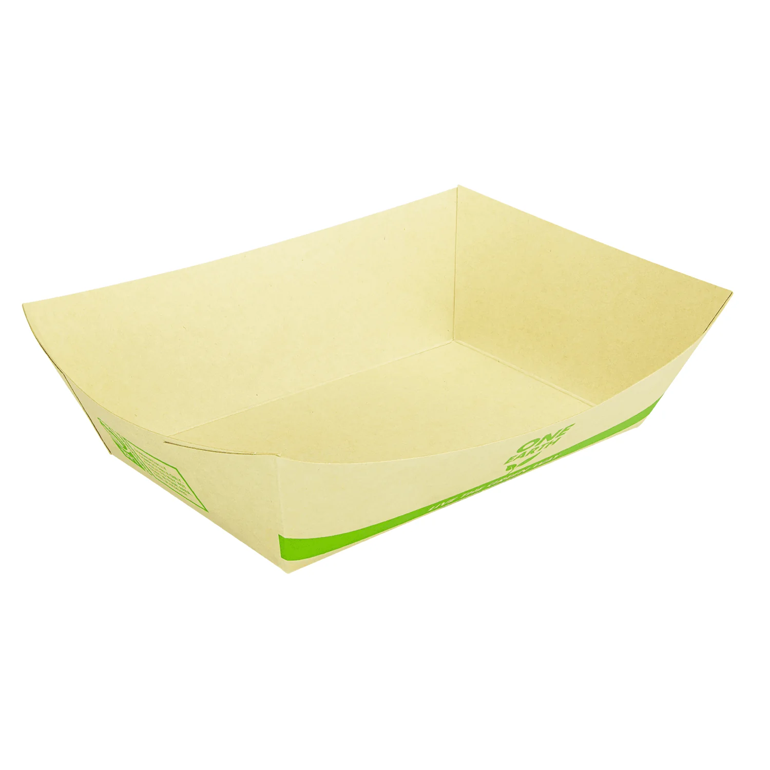 Karat Earth 5.0 lb Bamboo Natural Food Tray, Generic Print - 500 pcs - Image 2