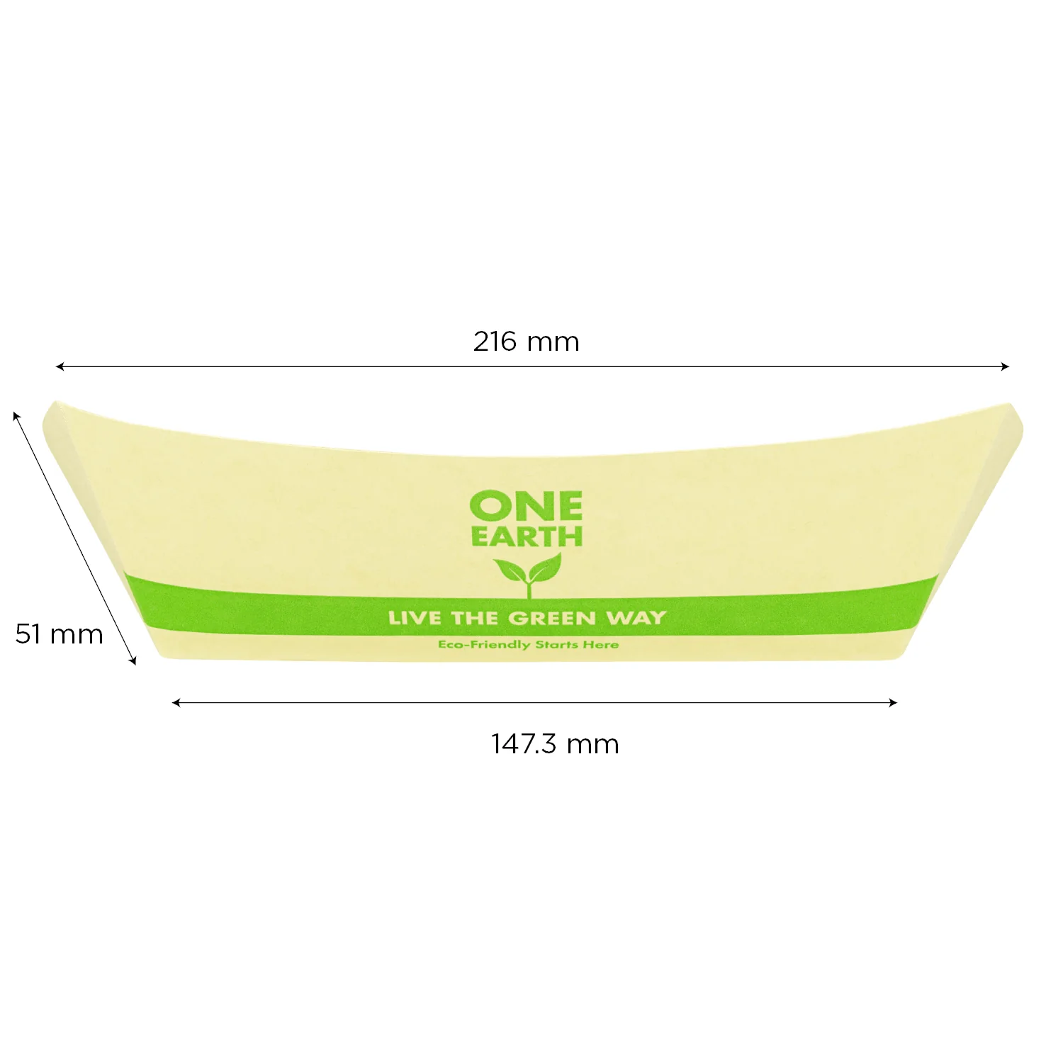 Karat Earth 5.0 lb Bamboo Natural Food Tray, Generic Print - 500 pcs - Image 5