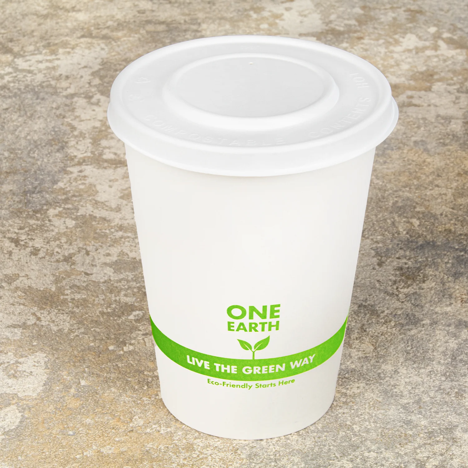 Karat Earth 114.6mm Compostable Fiber Paper Flat lid for 12-16 oz Paper Food Container & 24-32 oz Gourmet Food Container - 500 pcs - Image 5