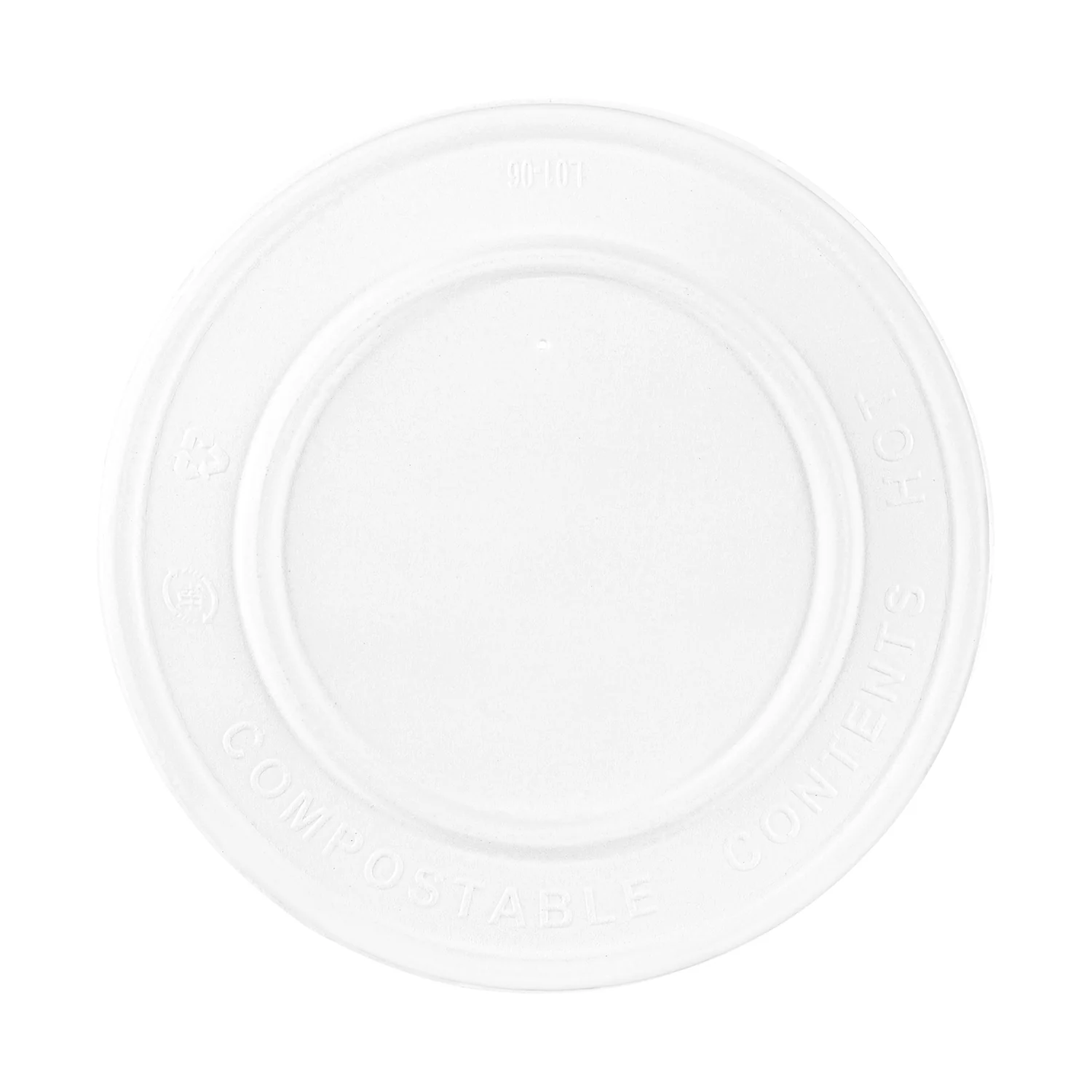 Karat Earth 127mm Compostable Fiber Paper Flat lid for 20 oz Paper Food Container - 600 pcs - Image 2