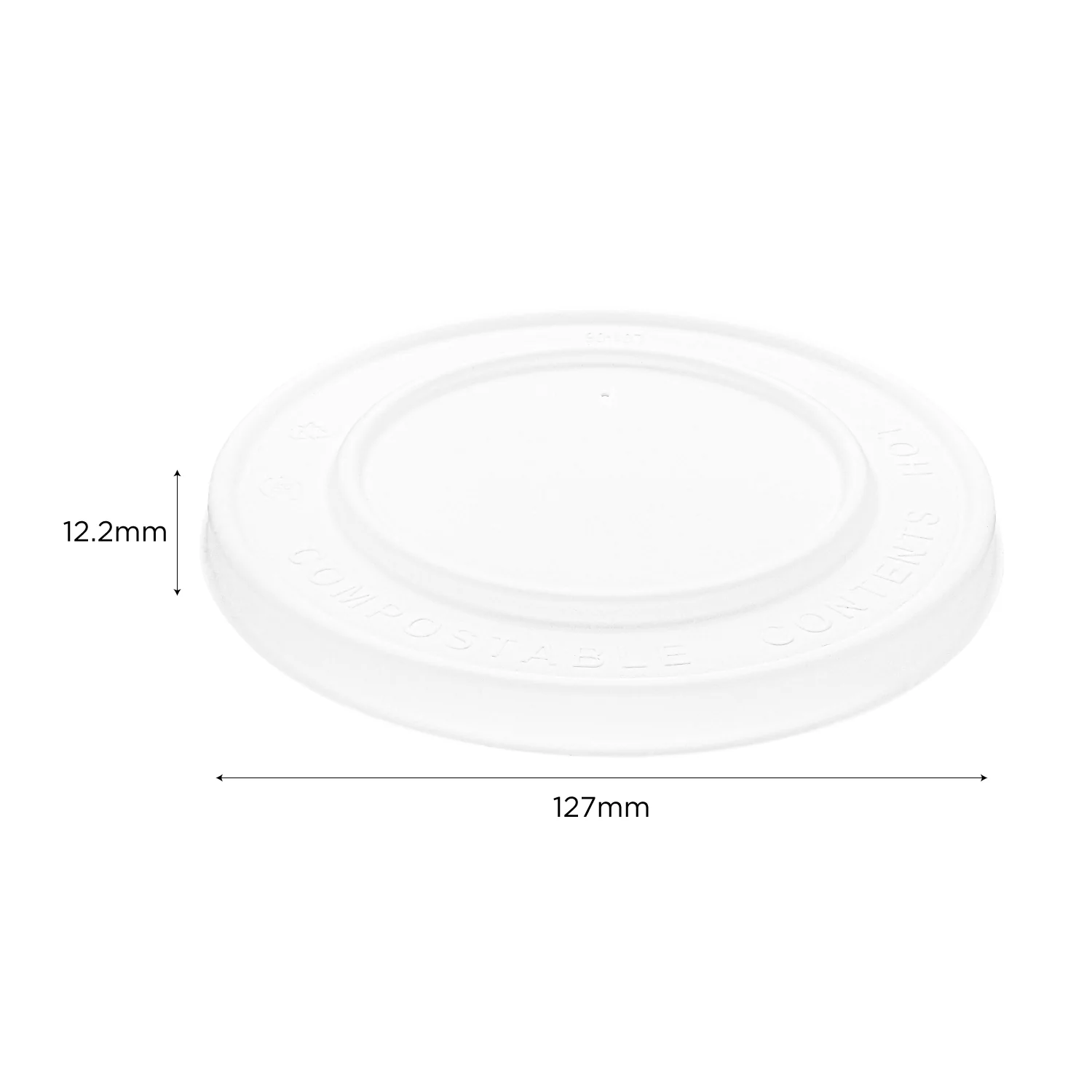Karat Earth 127mm Compostable Fiber Paper Flat lid for 20 oz Paper Food Container - 600 pcs - Image 6