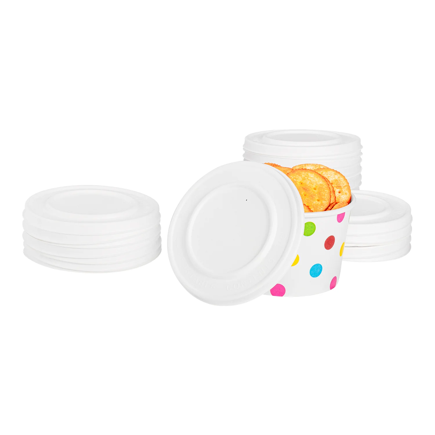 Karat Earth 127mm Compostable Fiber Paper Flat lid for 20 oz Paper Food Container - 600 pcs - Image 8