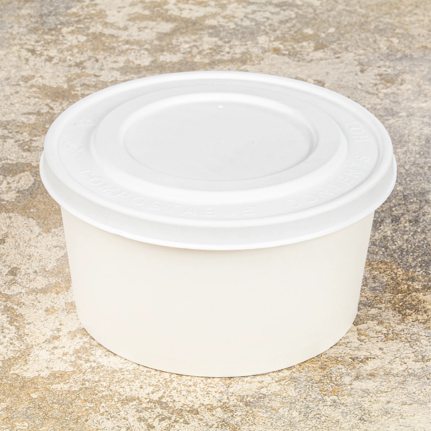 Karat Earth 142mm Compostable Fiber Paper Flat lid for 24-32 oz Paper Food Container - 600 pcs - Image 5